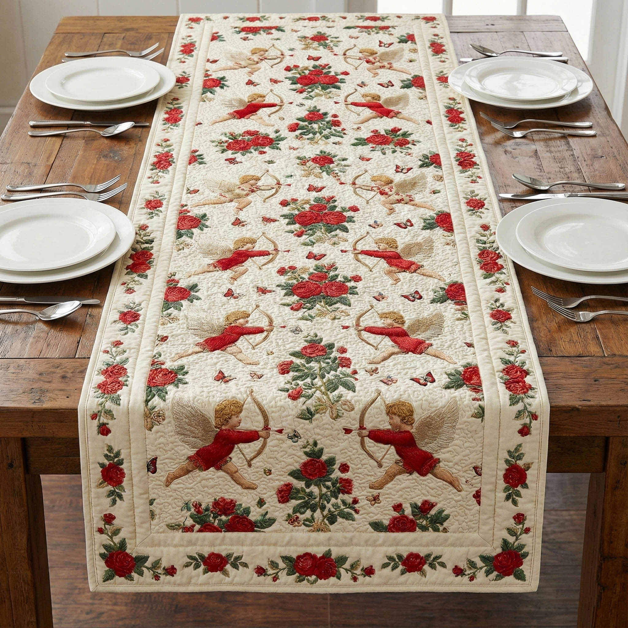 Cupid Arrow Quilted Table Runner GFTONT6233
