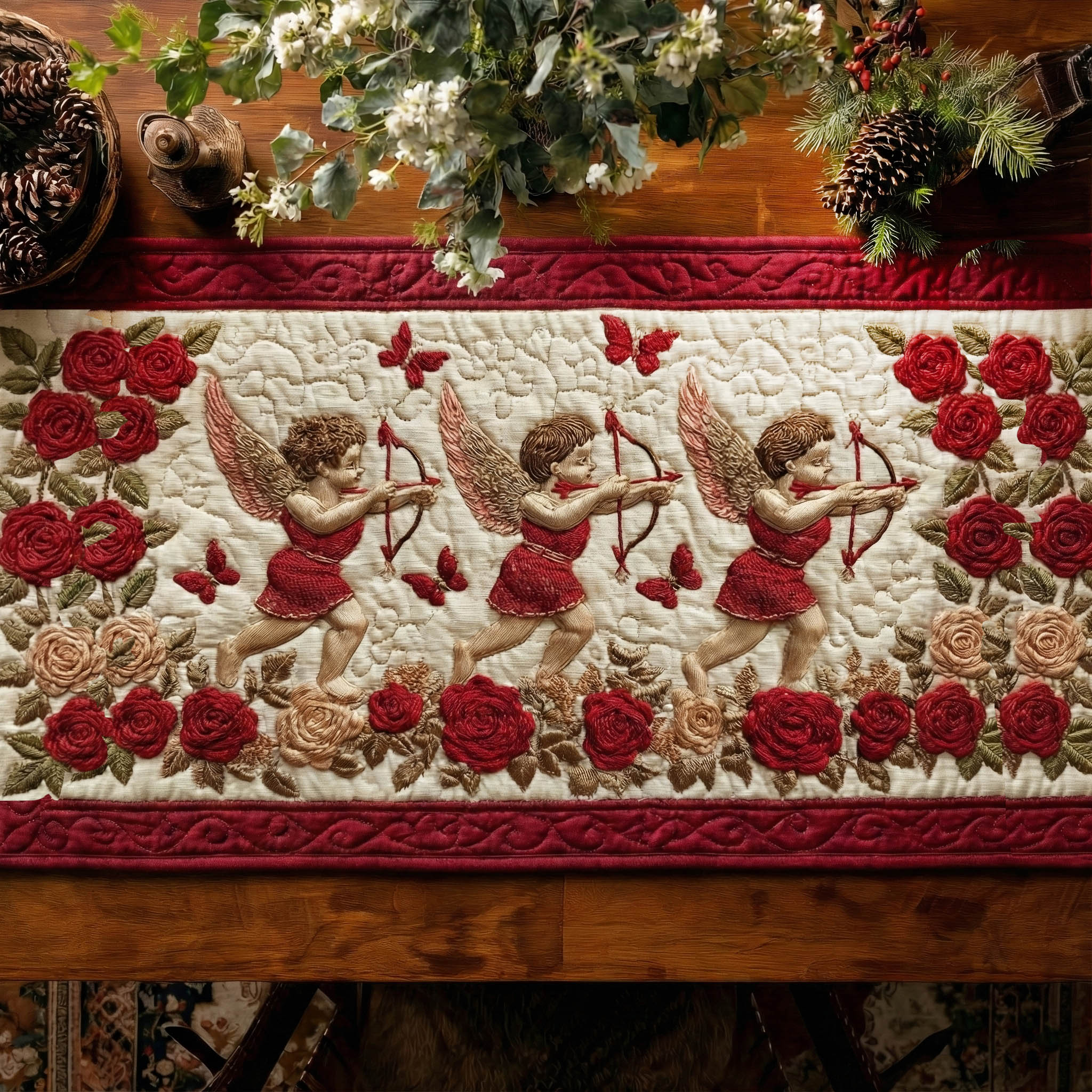 Cupid Arrow Quilted Table Runner GFTONT6234