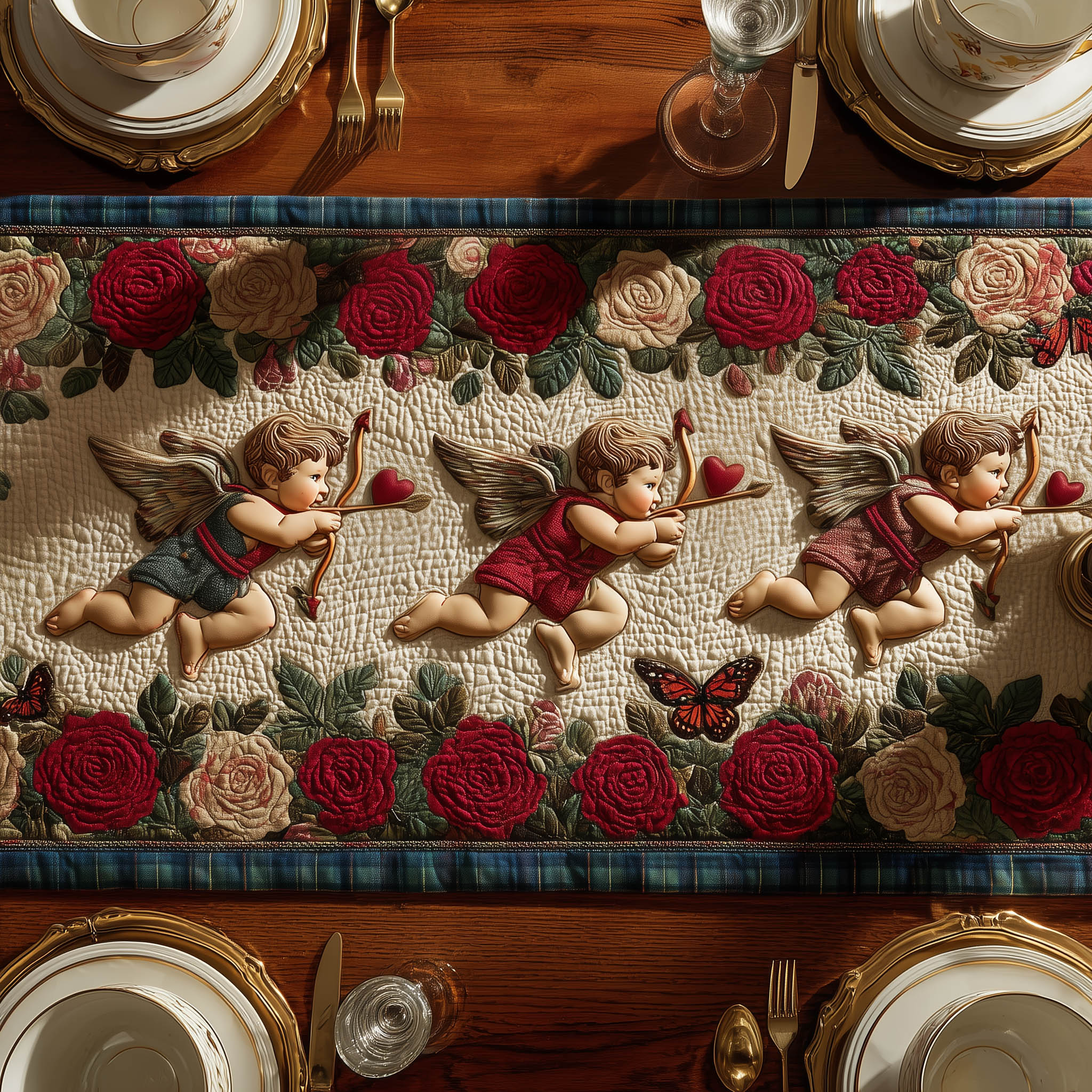 Cupid Arrow Quilted Table Runner GFTONT6235