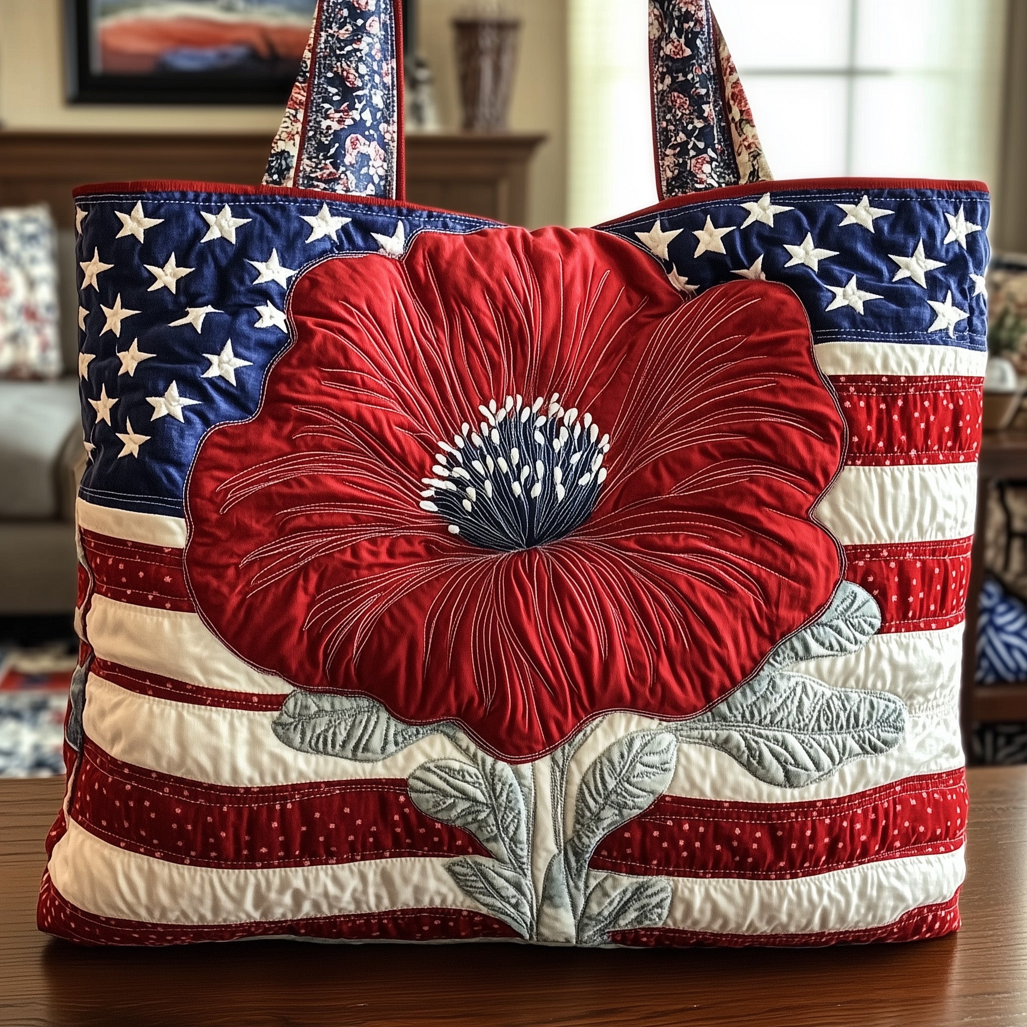 Patriot Petal Quilted Tote Bag GFTONT855
