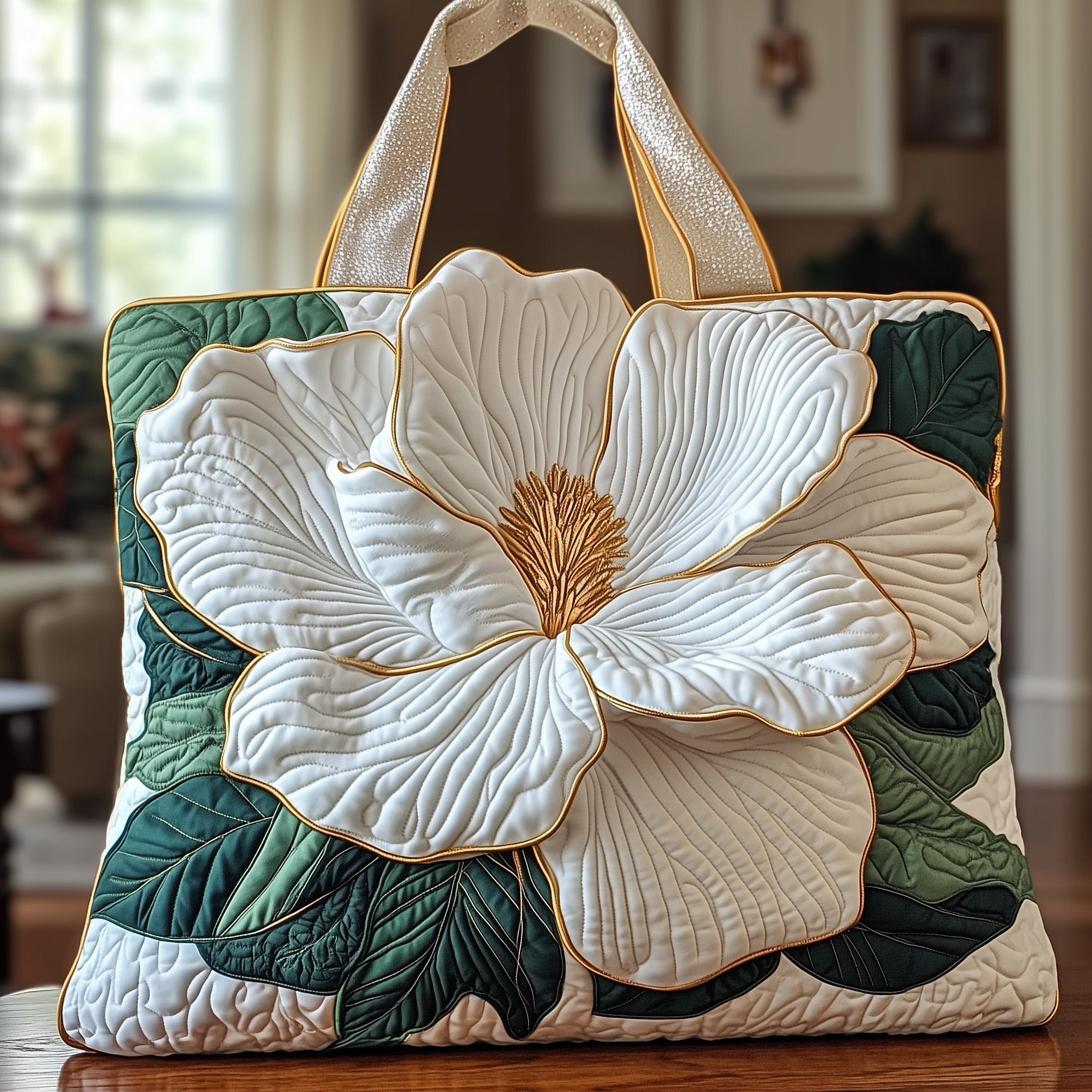 Majestic Magnolia Quilted Tote Bag GFTONT976