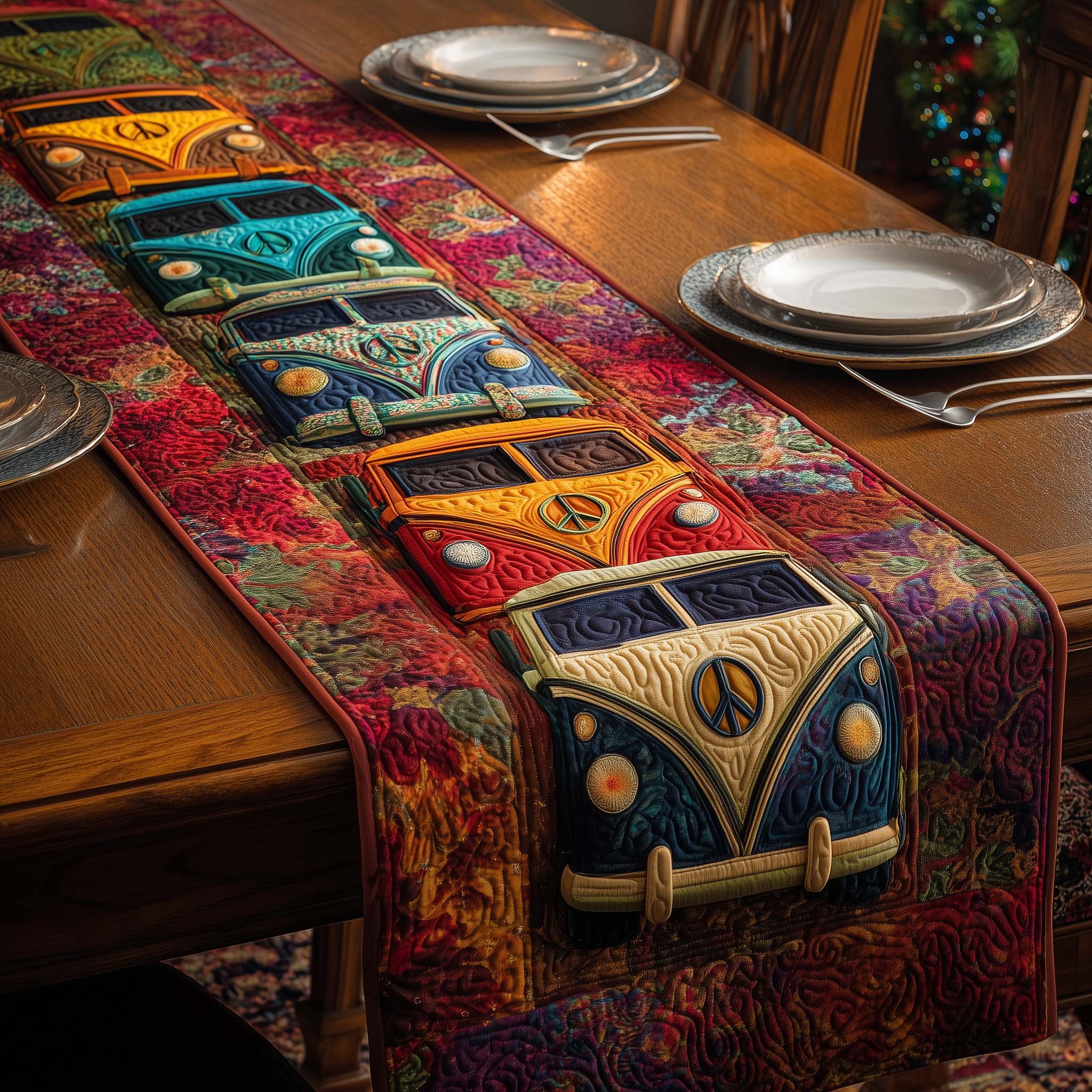 Retro Vans Quilted Table Runner GFTOQM1588