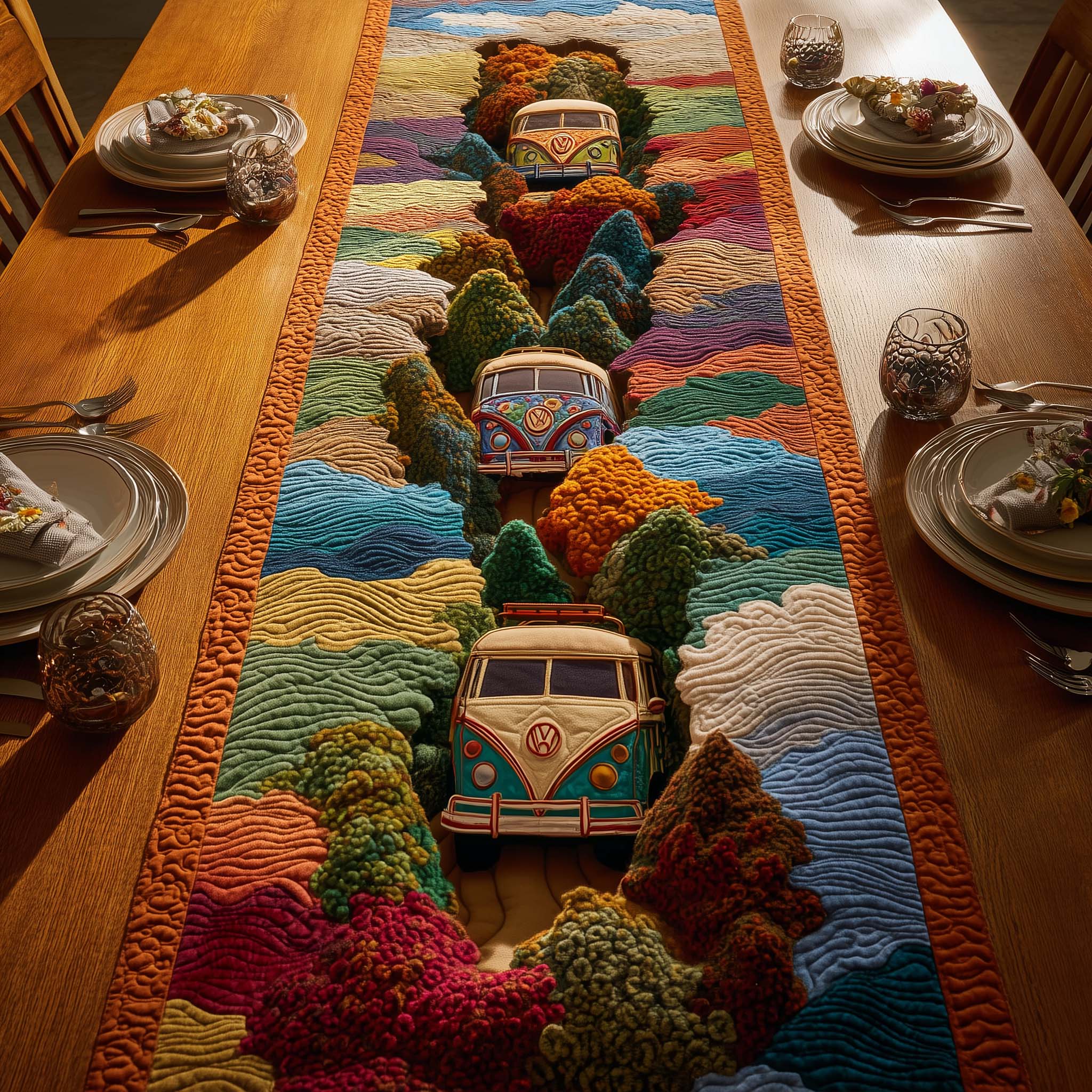 Forest Vans Quilted Table Runner GFTOQM1593