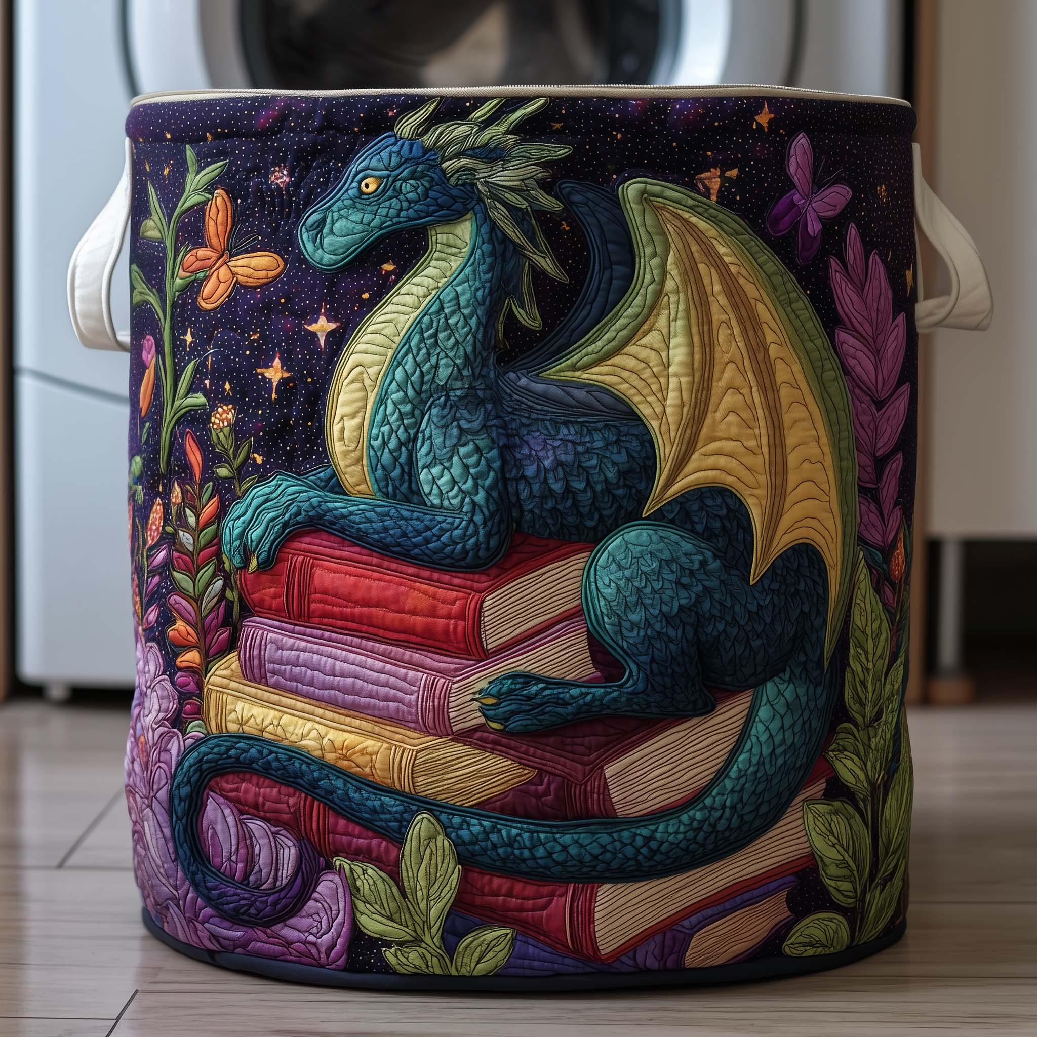 Story Dragon Quilted Laundry Basket GFTOQM1906