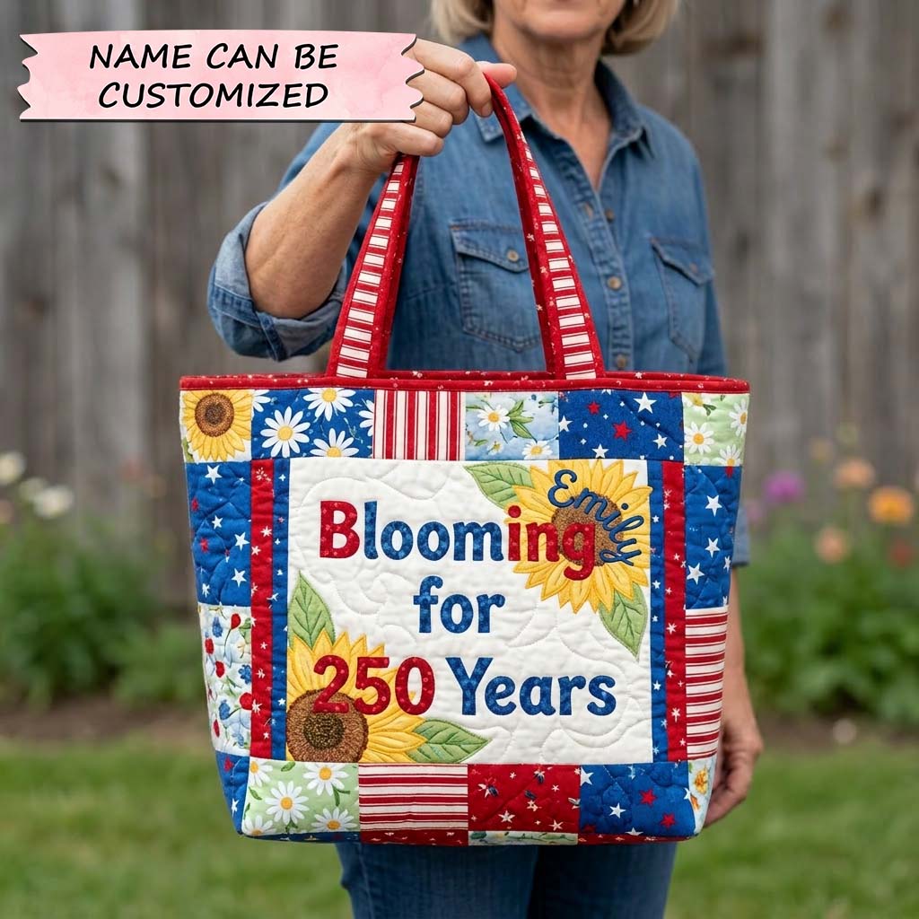 Blooming Freedom Quilted Tote Bag QTCUZ GFTOQM3900