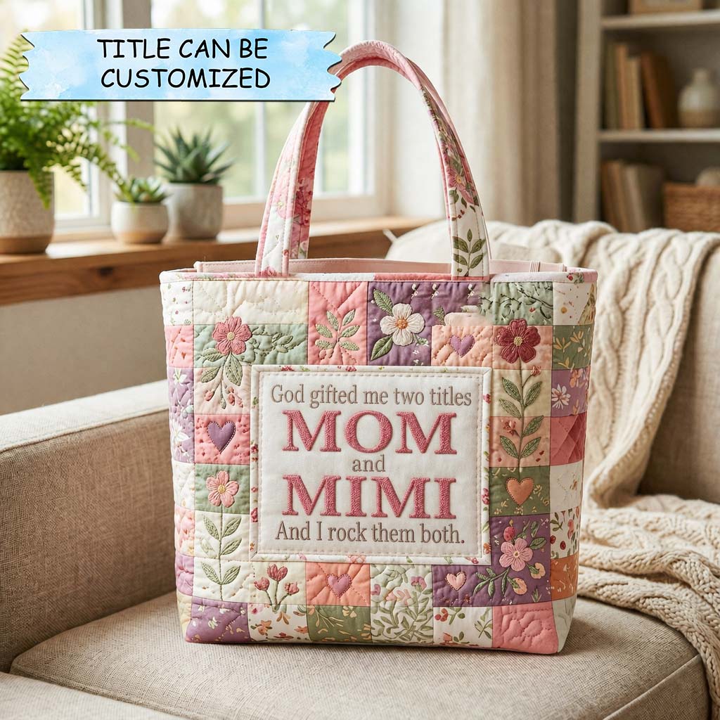 Patchwork Blossom Quilted Tote Bag QTCUZ GFTOQM3965