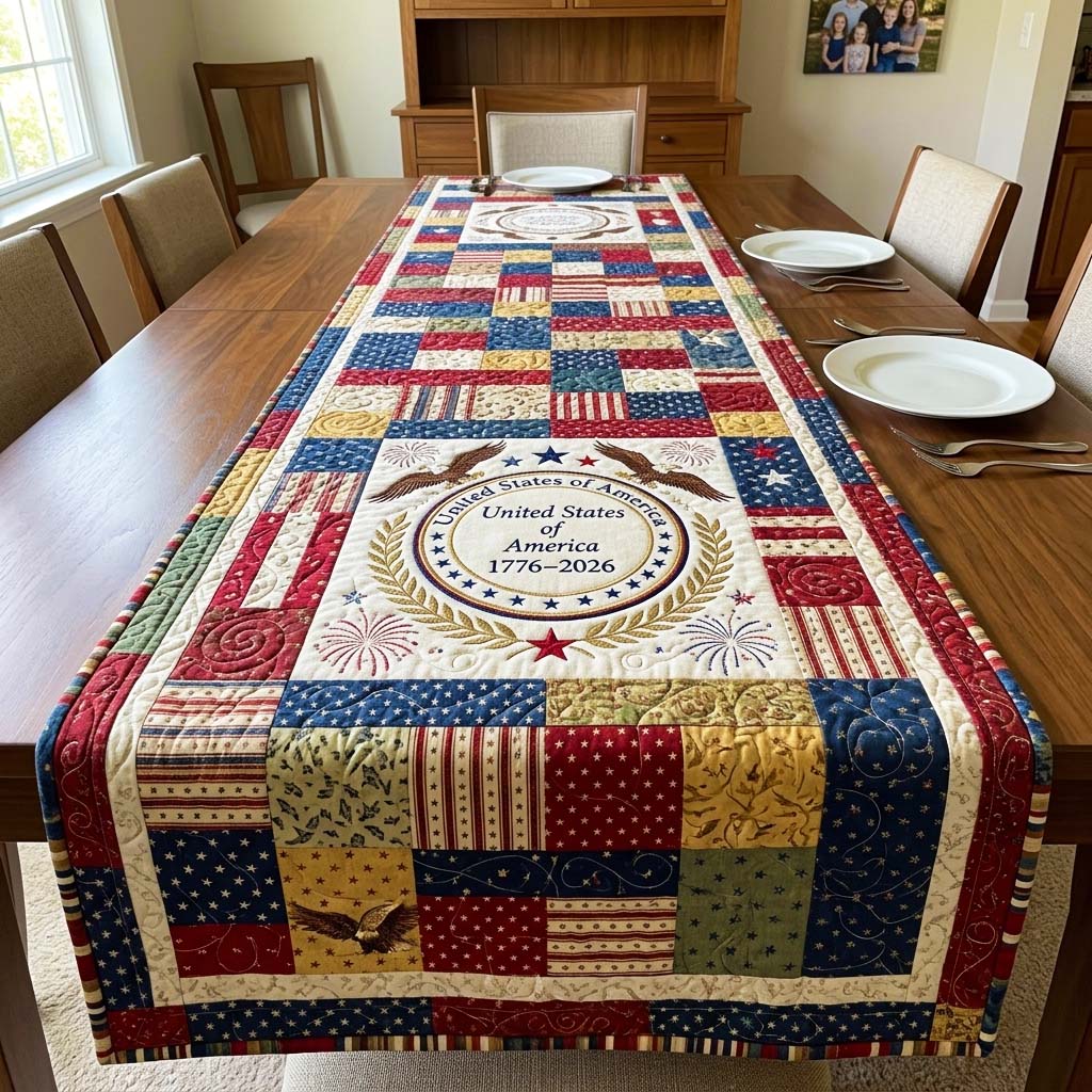 Heritage Emblem Quilted Table Runner GFTOQM4228