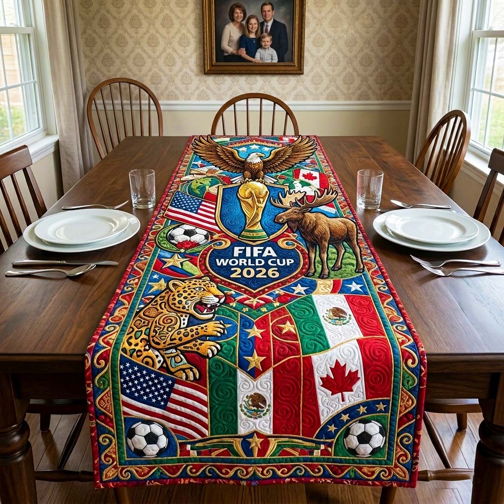 Pride World Cup Quilted Table Runner GFTOQM4344