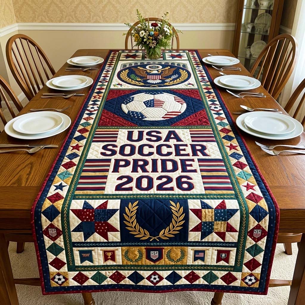 Soccer Pride Quilted Table Runner GFTOQM4349