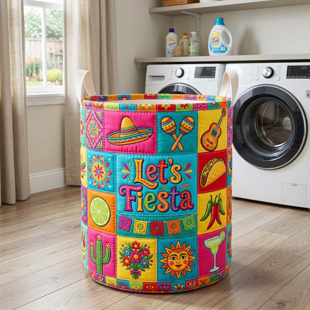 Fiesta Icons Quilted Laundry Basket GFTOQM4486