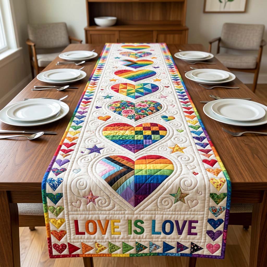 Love Is Love Quilted Table Runner GFTOQM4696