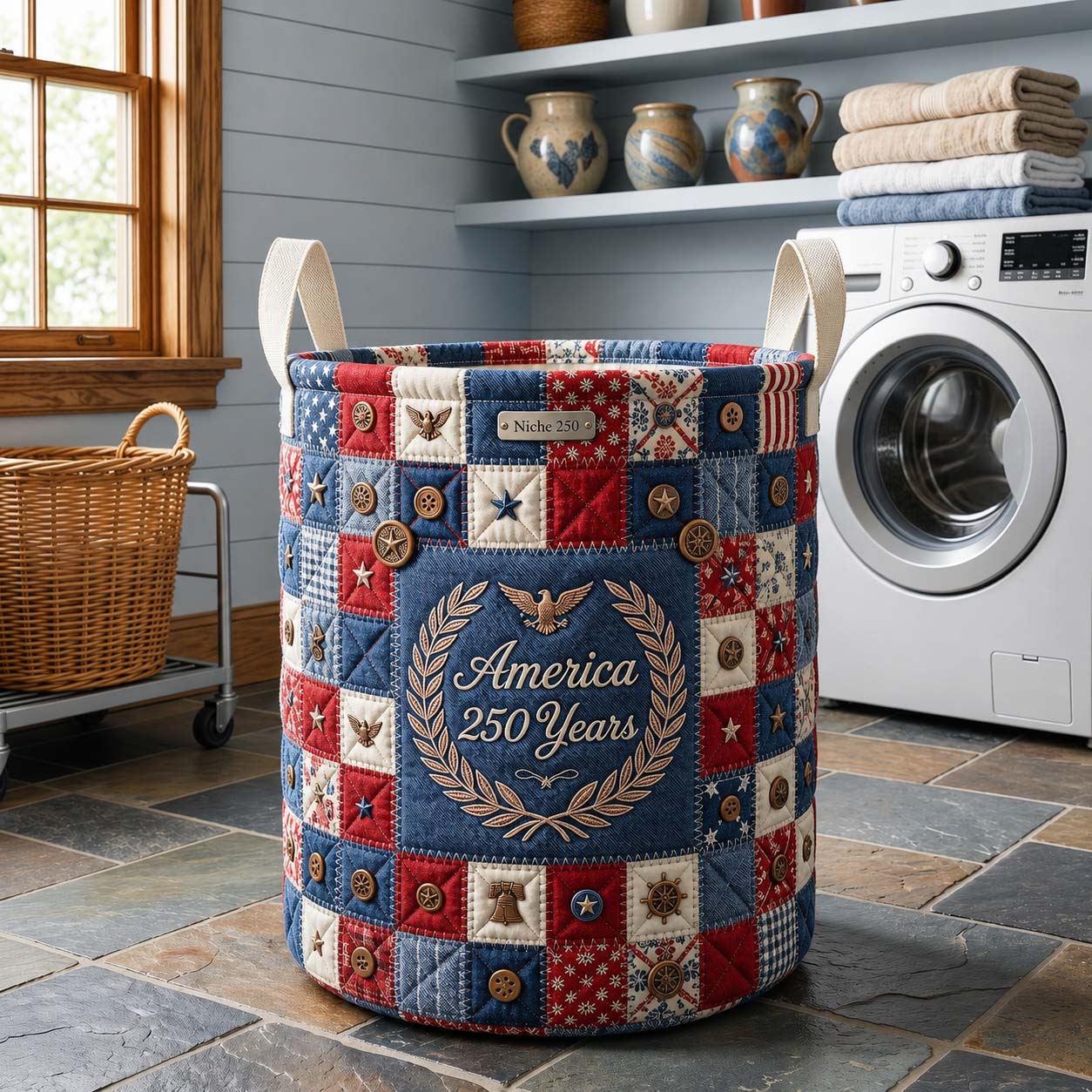 Liberty Patch Quilted Laundry Basket GFTOQM5072