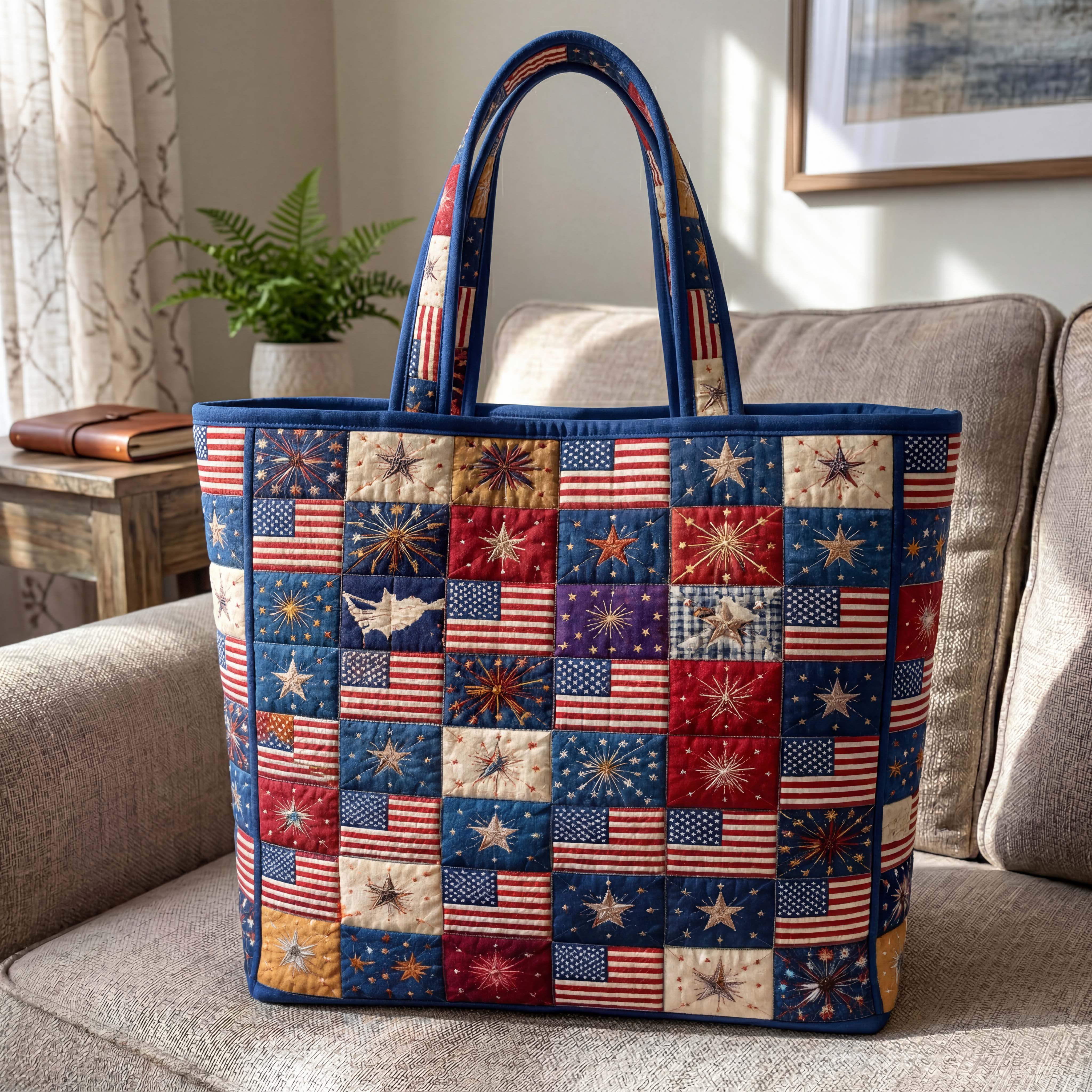 Freedom Burst Quilted Tote Bag GFTOQM5080