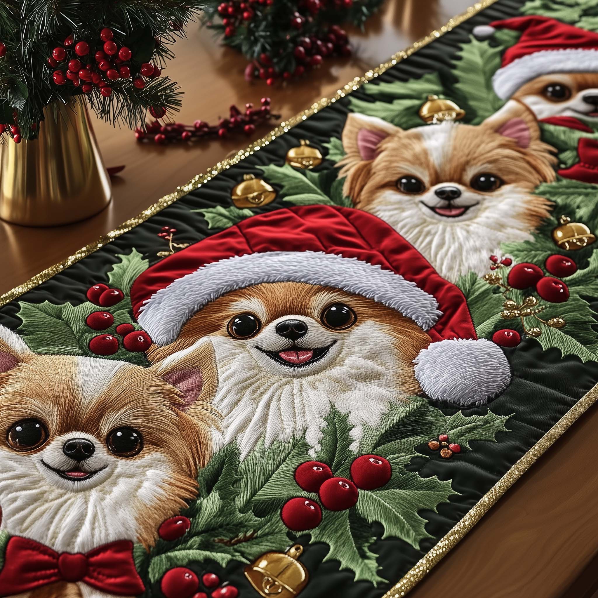 Jolly Chihuahua Quilted Table Runner GFTOTG1269