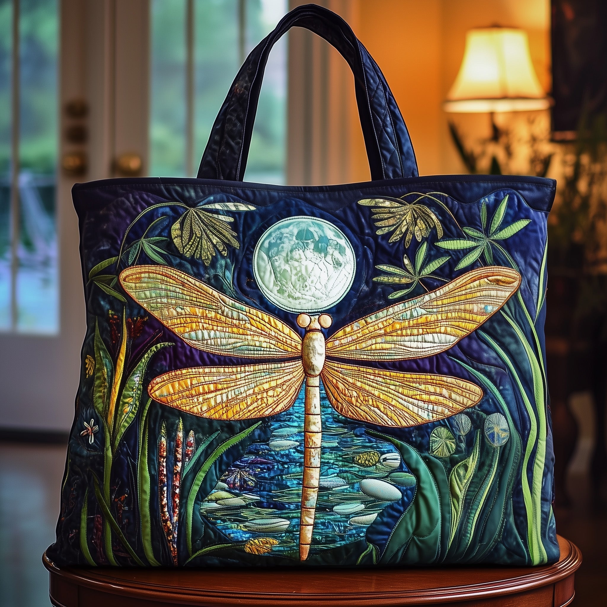 Mystic Dragonfly Quilted Tote Bag GFTOTG264