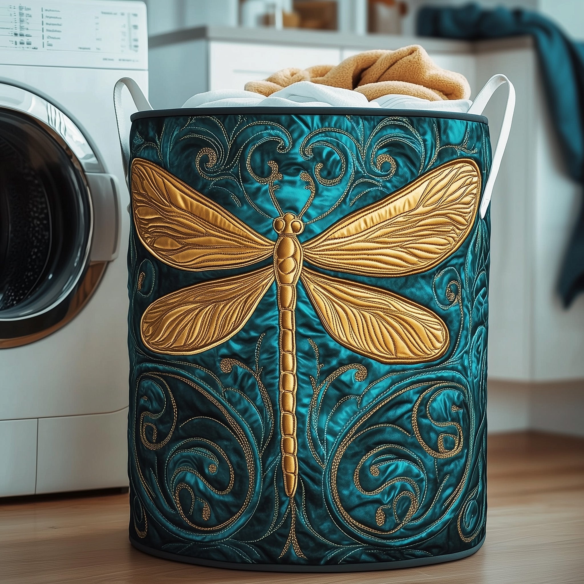 Dreamy Dragonfly Quilted Laundry Basket GFTOTG377