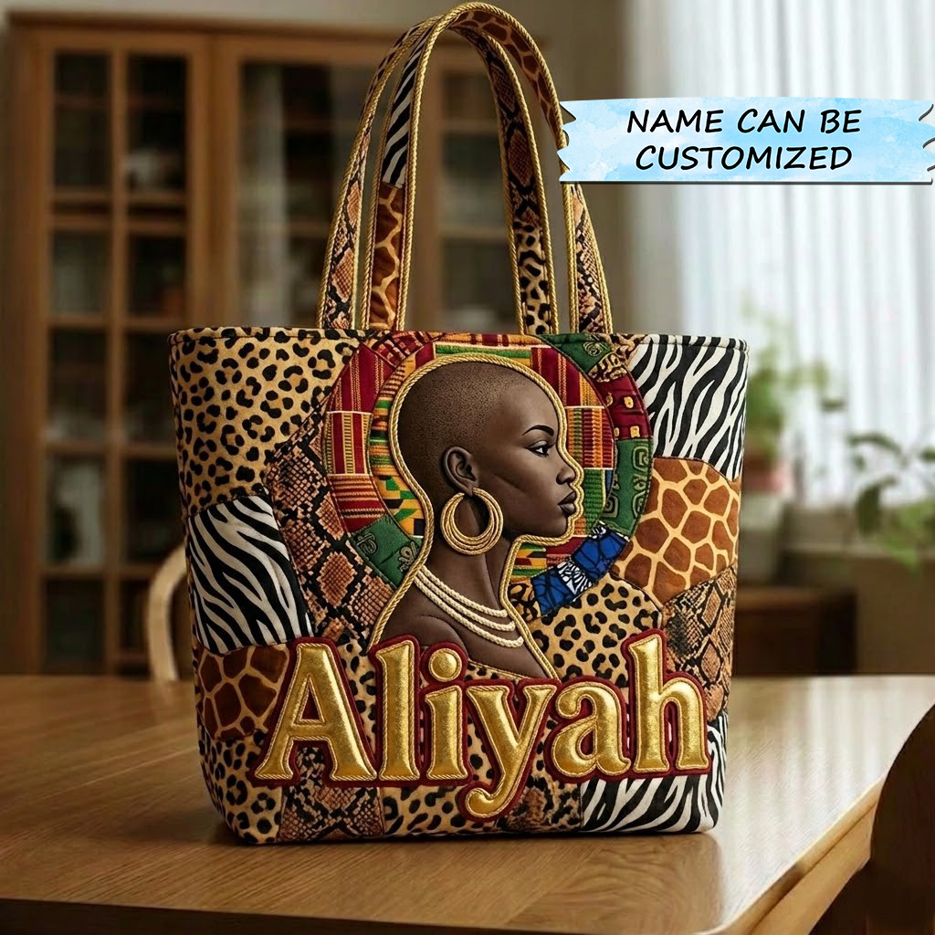 Melanin Queen Quilted Tote Bag QTCUZ GFTOTG3777