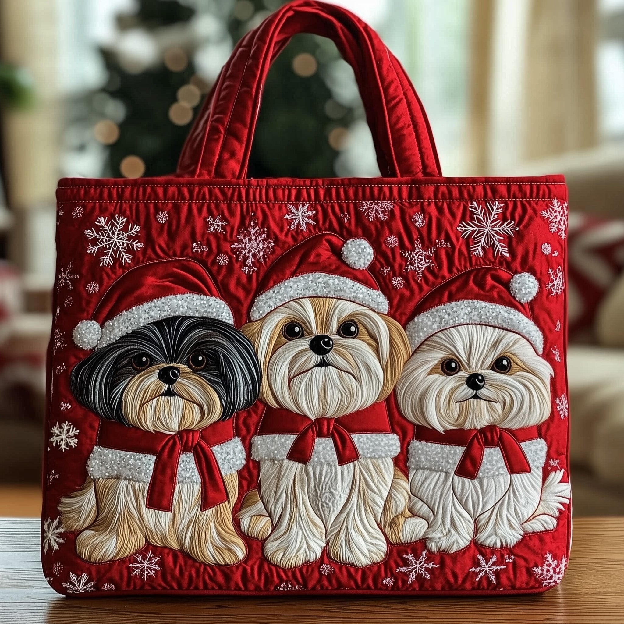 Adorable Shih Tzu Quilted Tote Bag GFTOTG874