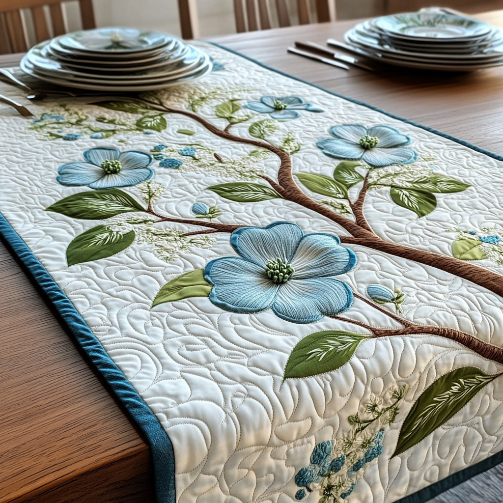 Blue Dogwood Quilted Table Runner GFTOTL2874