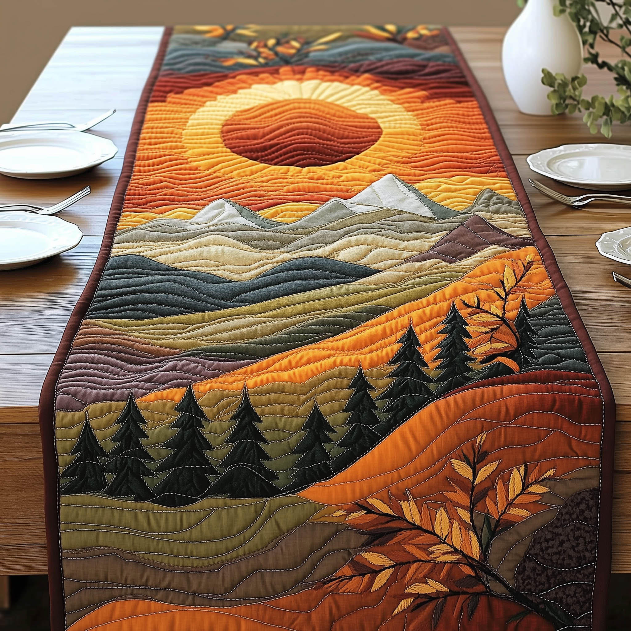 Mountain Life Quilted Table Runner GFTOTL3014