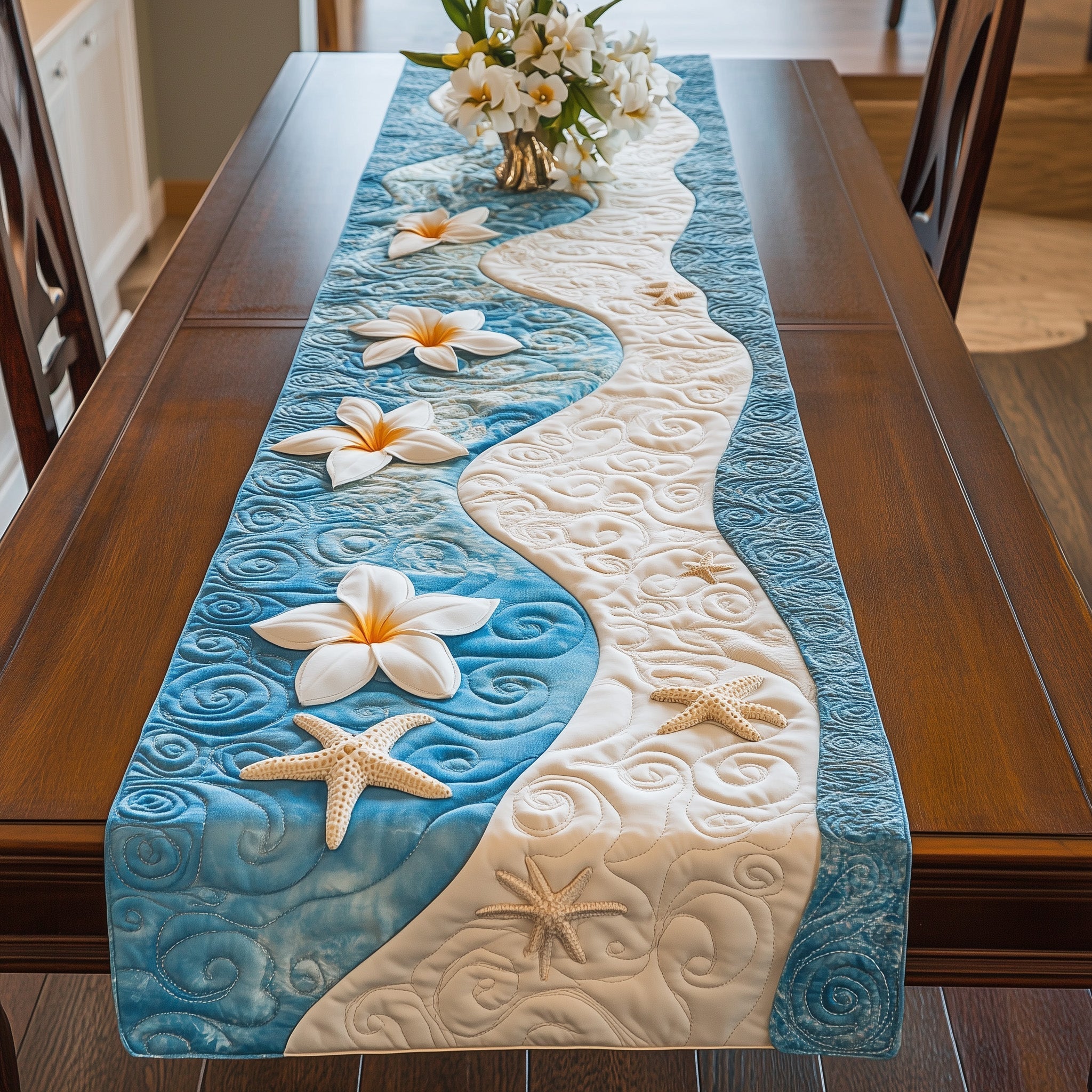 Seaside Bloom Quilted Table Runner GFTOTL3188