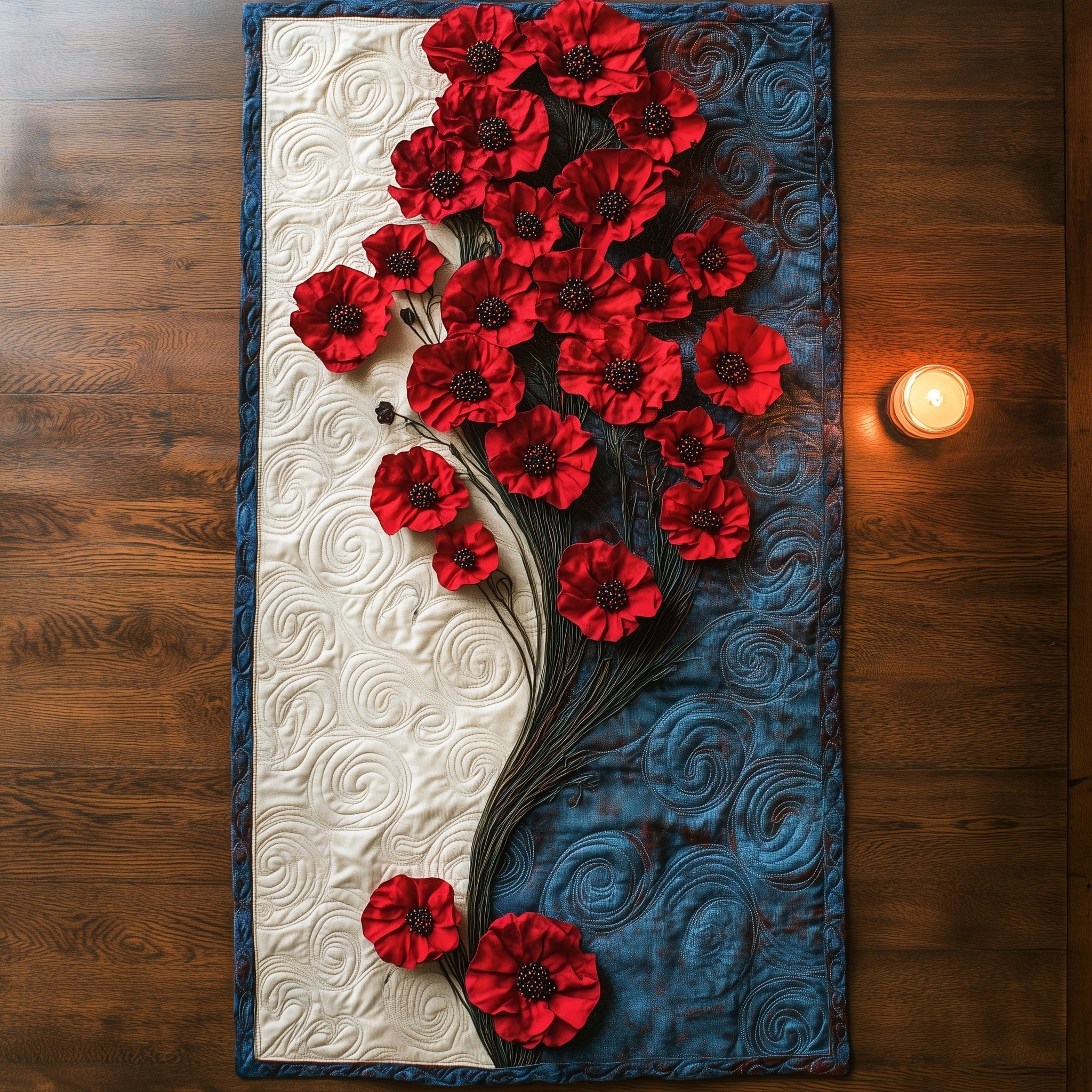 Remembrance Poppies Quilted Table Runner GFTOTL3315