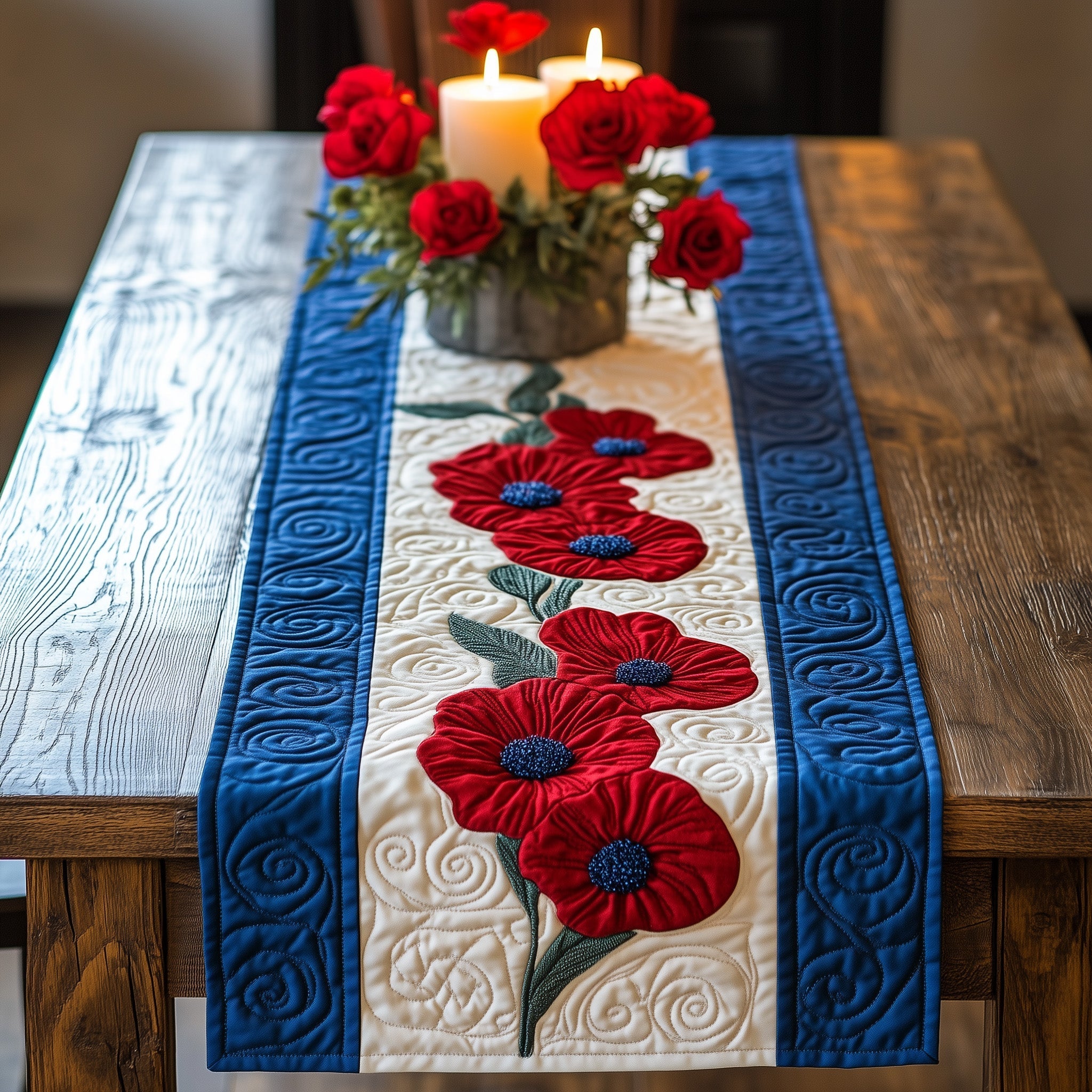 Remembrance Poppies Quilted Table Runner GFTOTL3317
