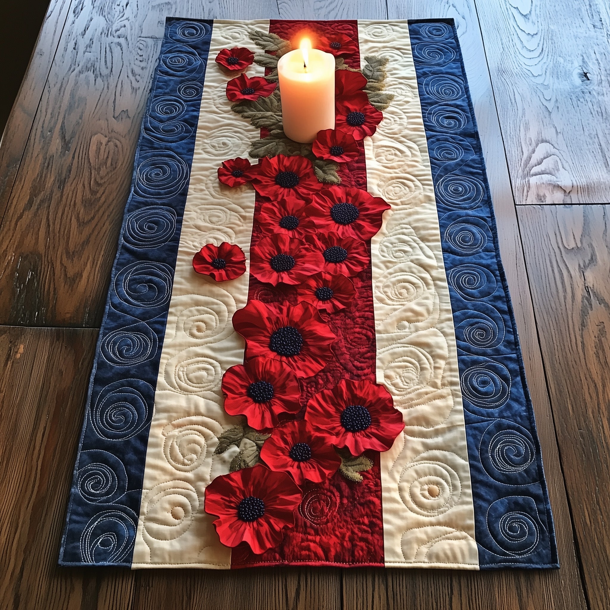 Remembrance Poppies Quilted Table Runner GFTOTL3319