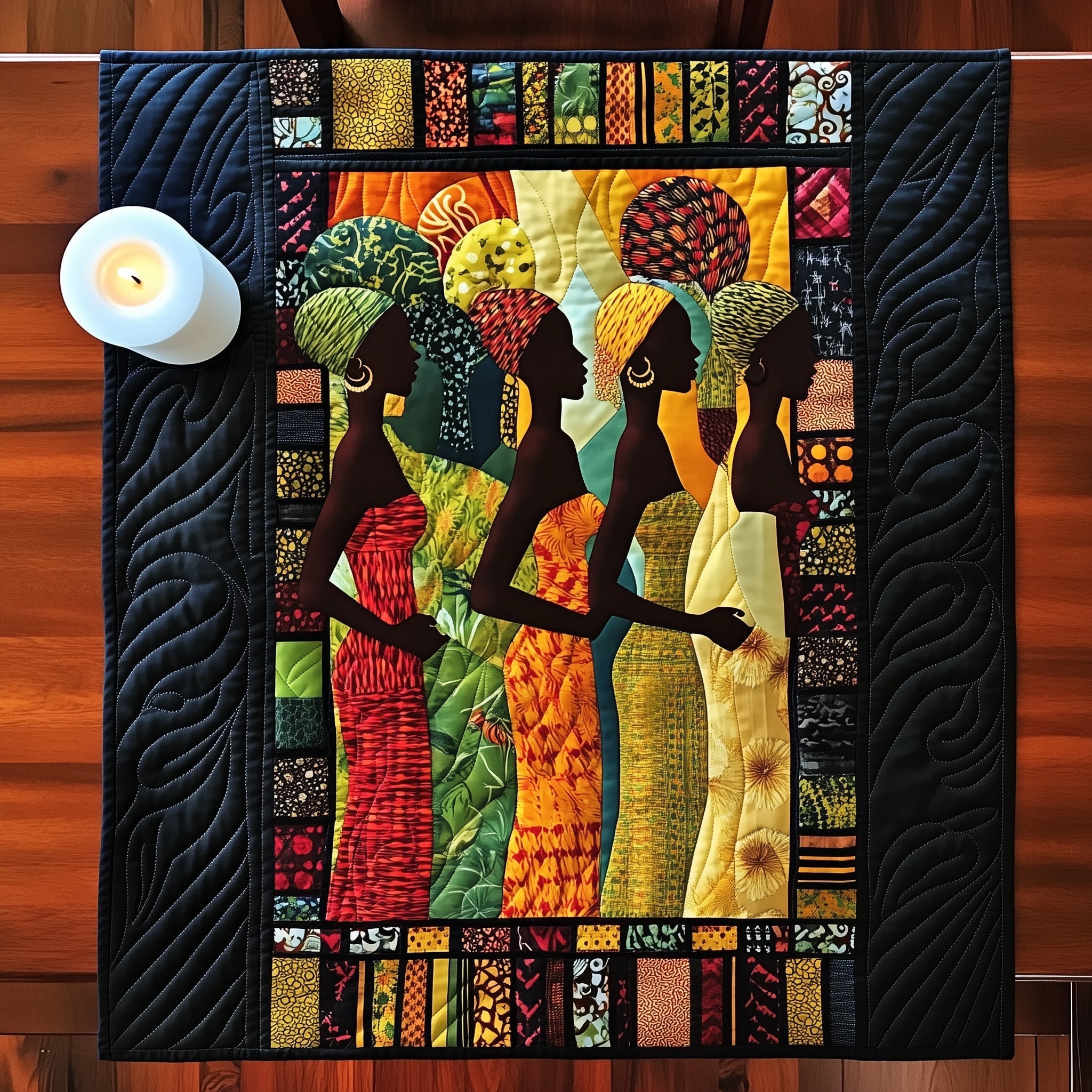 Black Radiance Quilted Table Runner GFTOTL3569