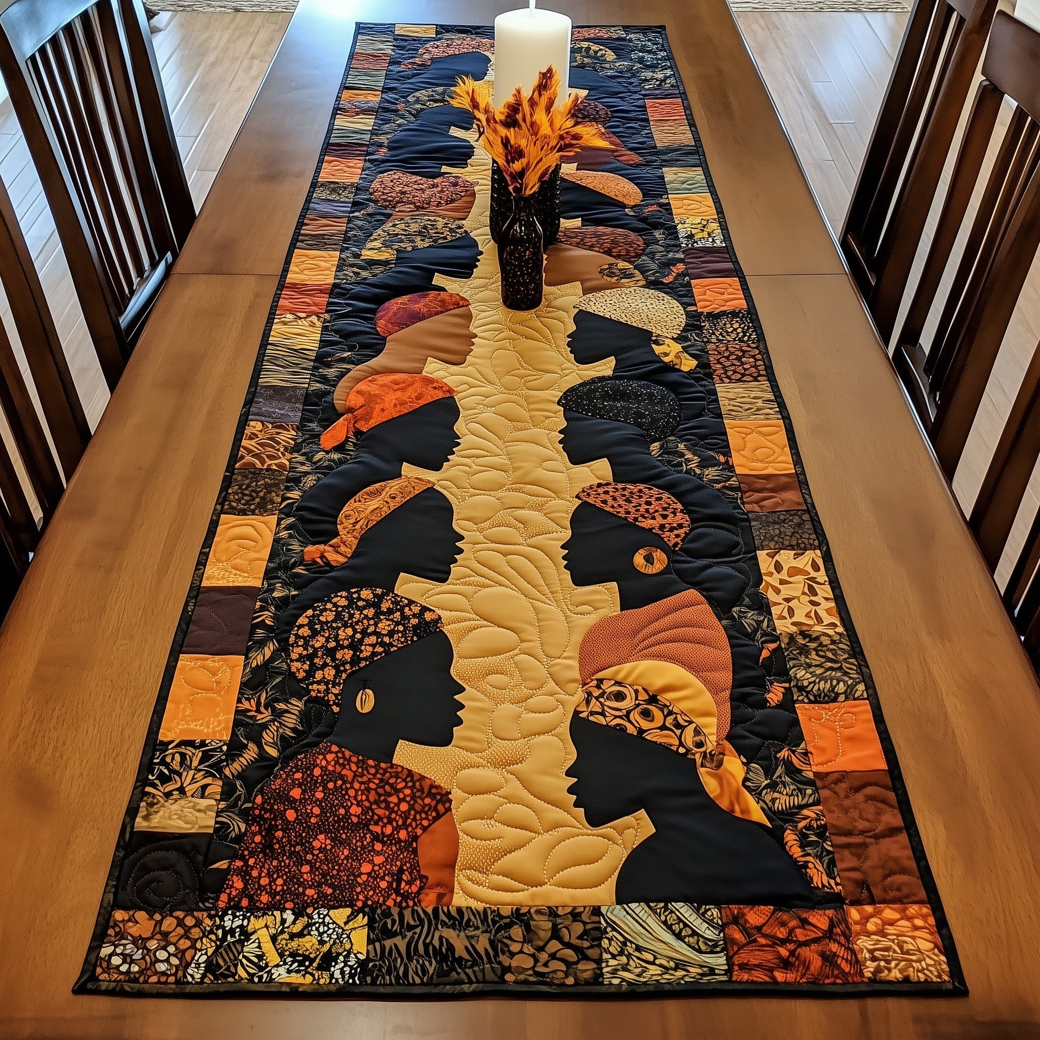 Black Radiance Quilted Table Runner GFTOTL3571