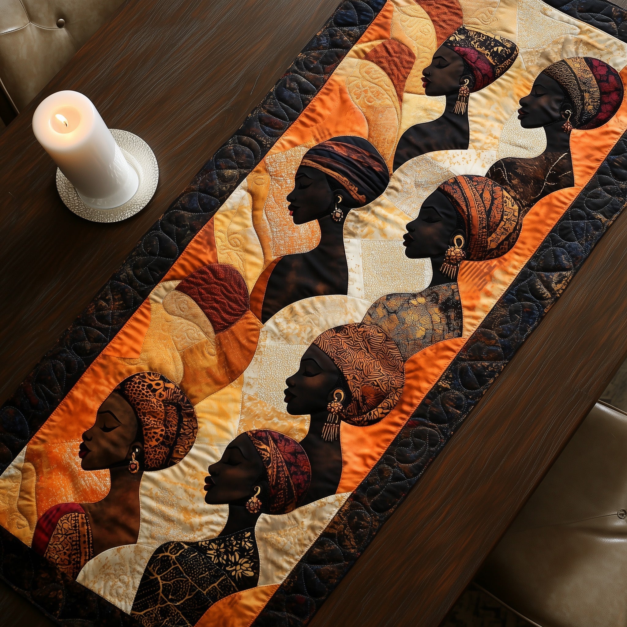 Black Radiance Quilted Table Runner GFTOTL3572