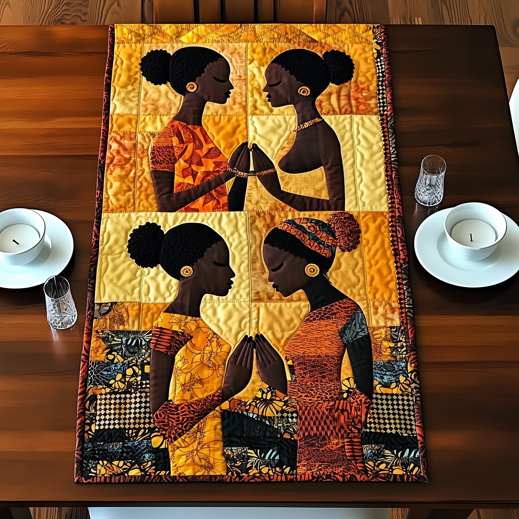 Praying Queen Quilted Table Runner GFTOTL3573