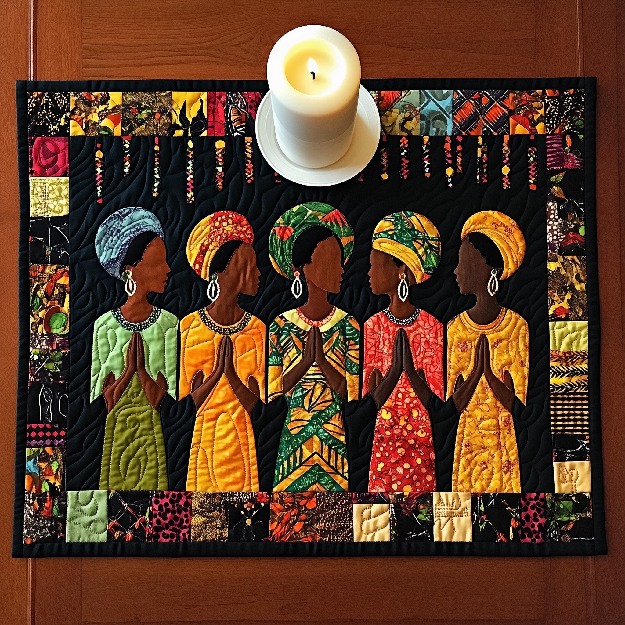 Praying Queen Quilted Table Runner GFTOTL3574