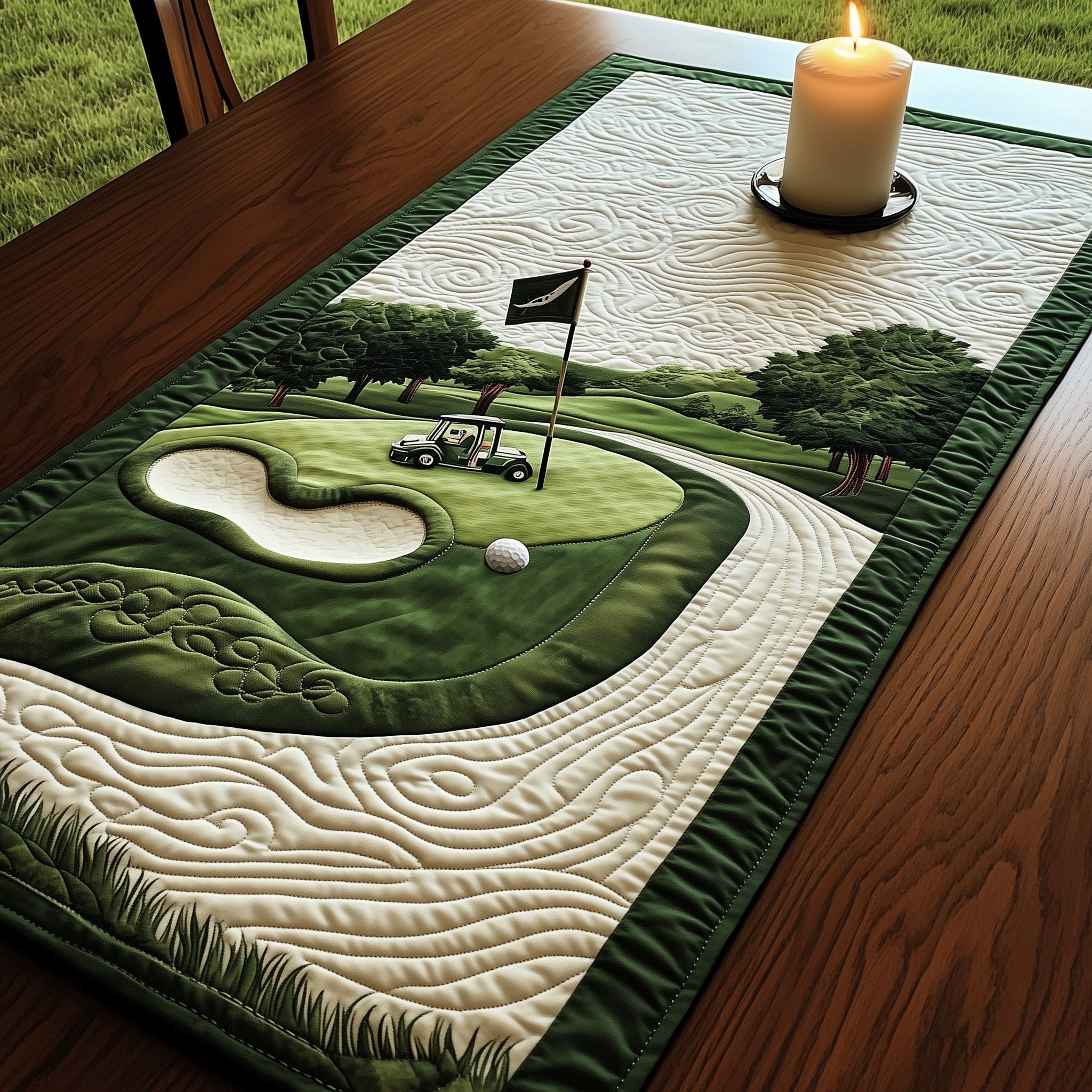 Fairway Dreams Quilted Table Runner GFTOTL3579