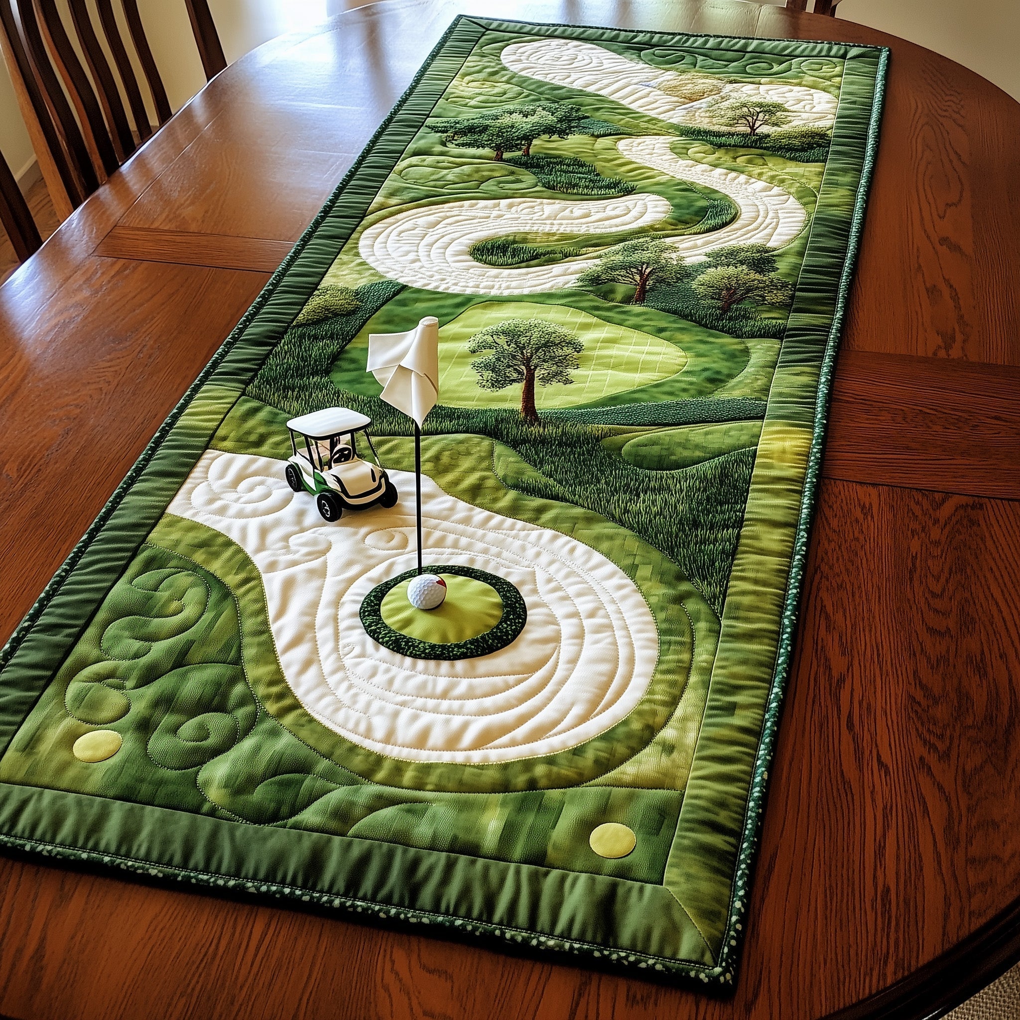 Fairway Dreams Quilted Table Runner GFTOTL3584