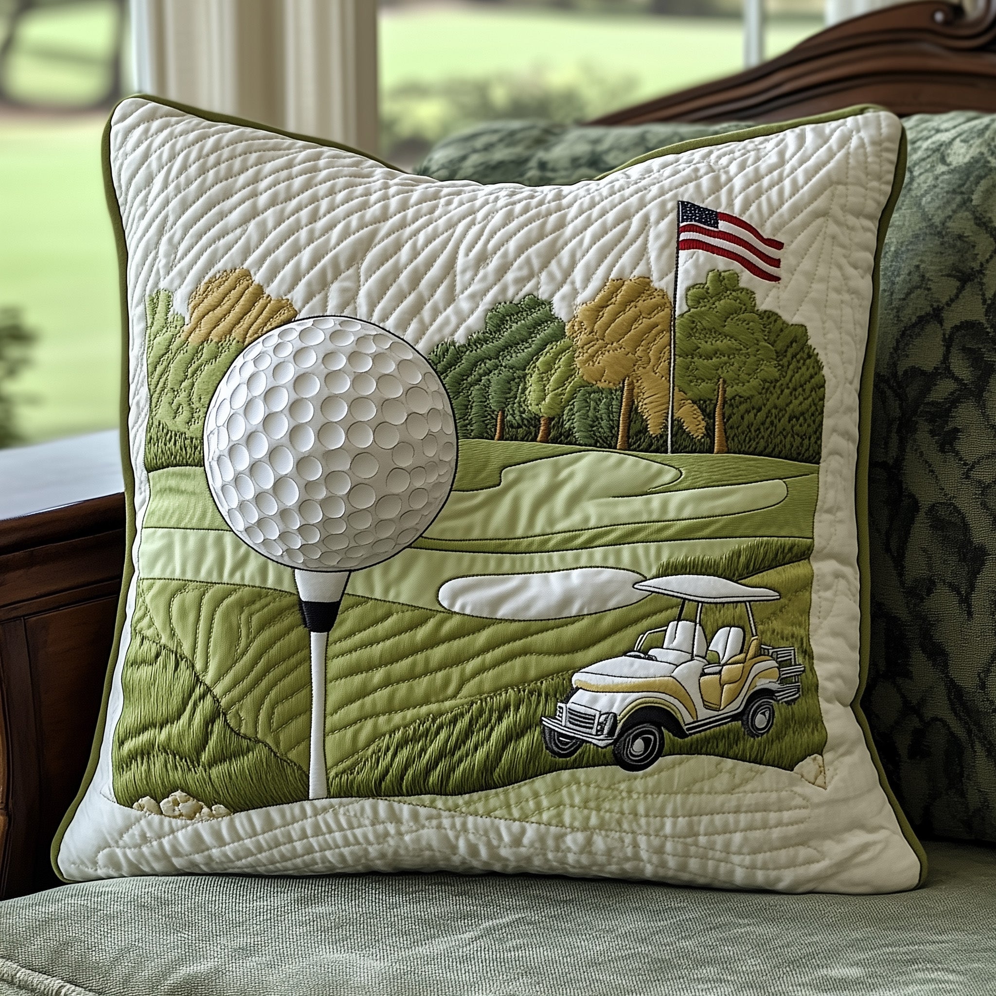 Fairway Rider Quilted Pillow Case GFTOTL3595