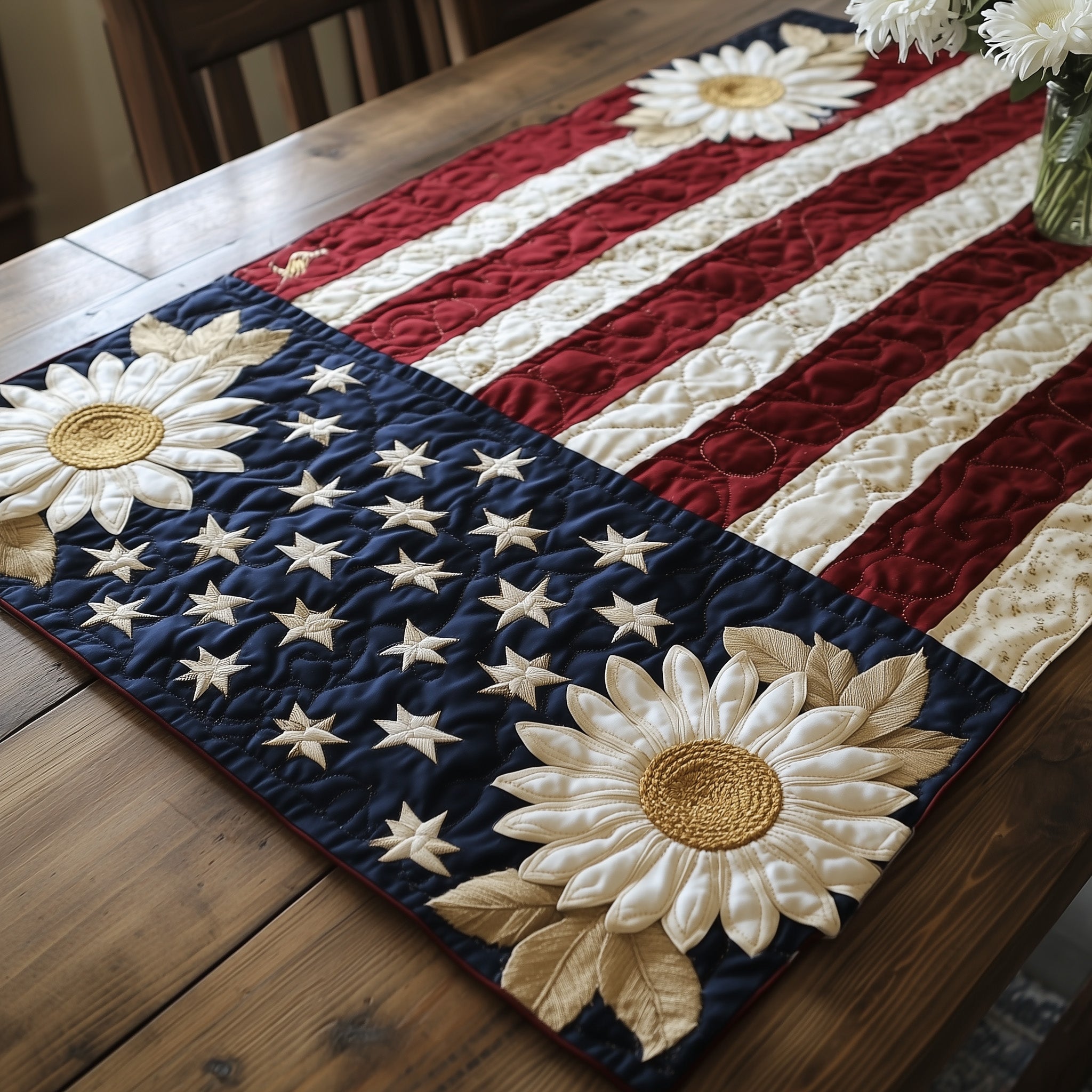 Floral American Quilted Table Runner GFTOTL3710