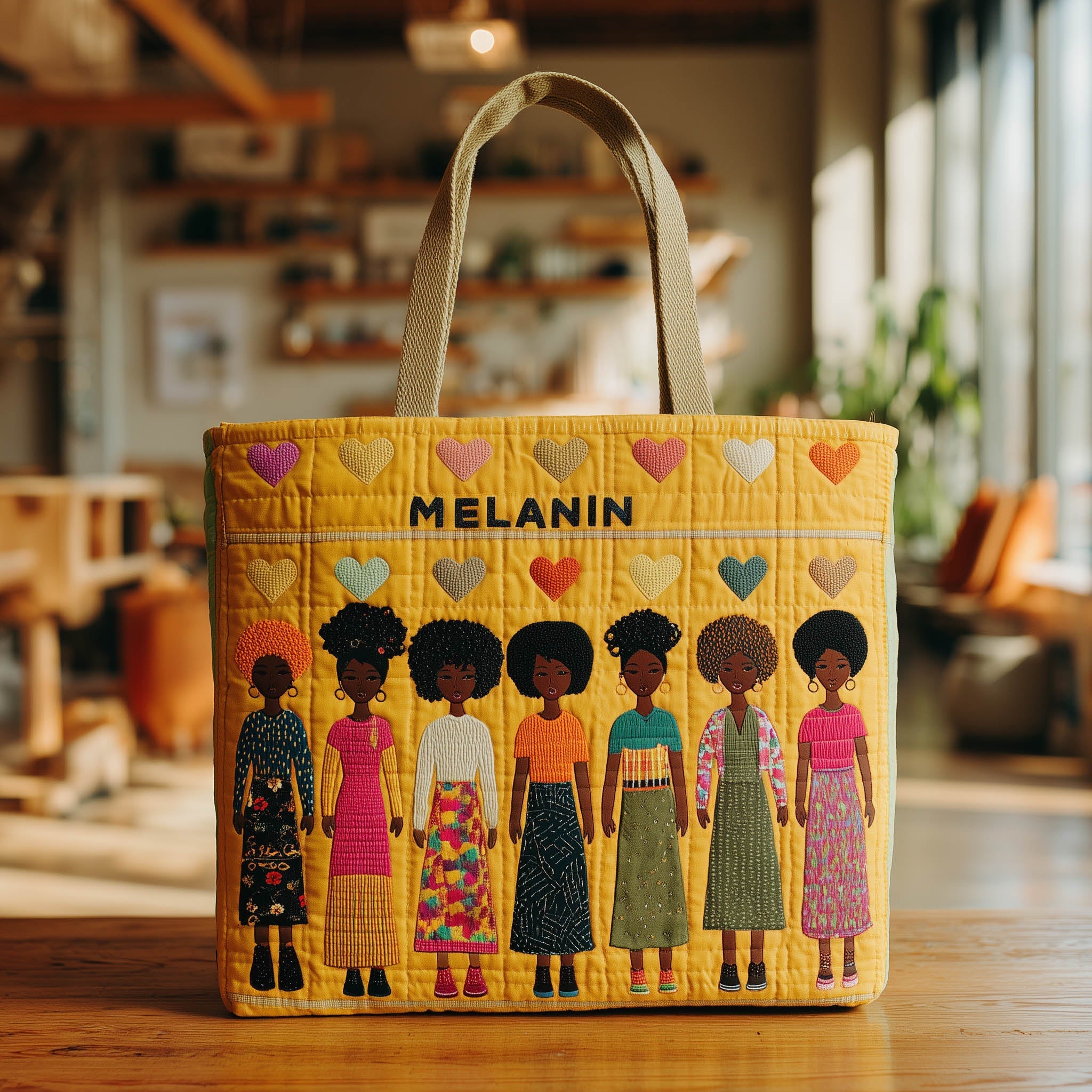 Melanin Beauty Quilted Tote Bag GFTOTL3852