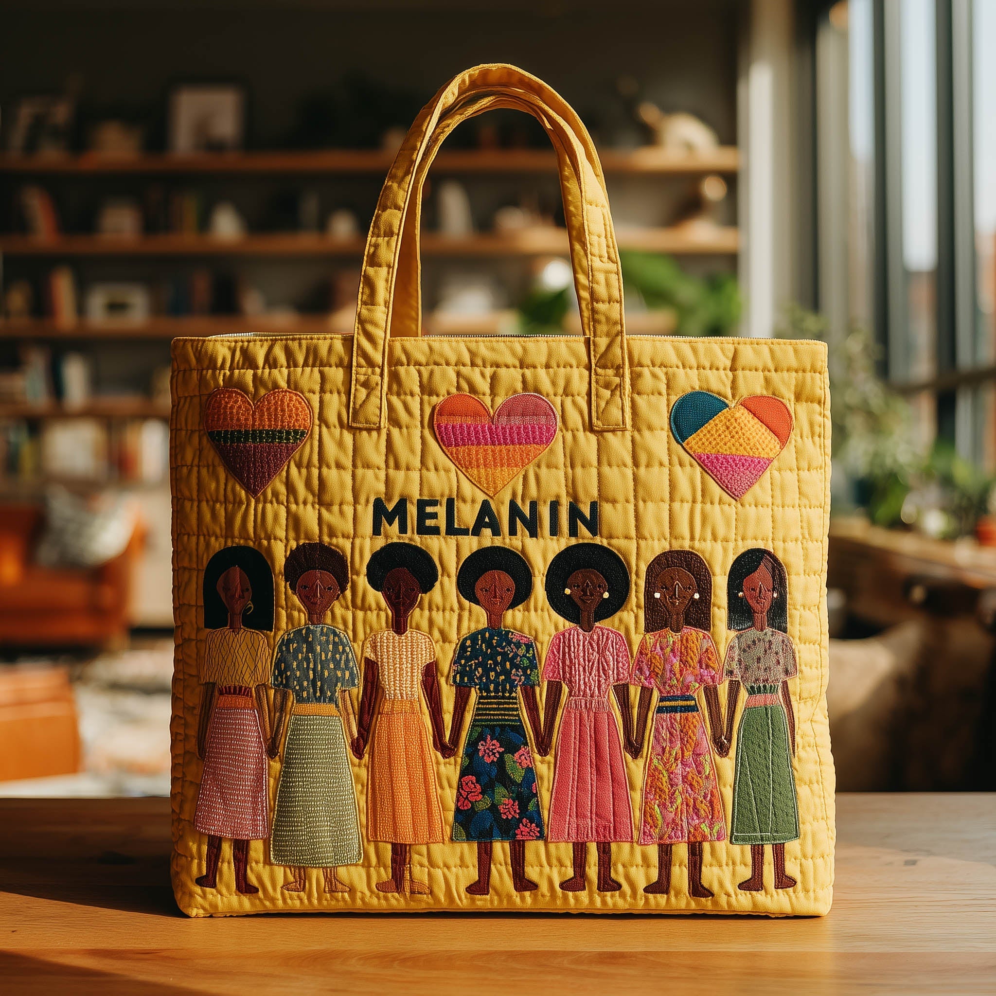 Melanin Beauty Quilted Tote Bag GFTOTL3854