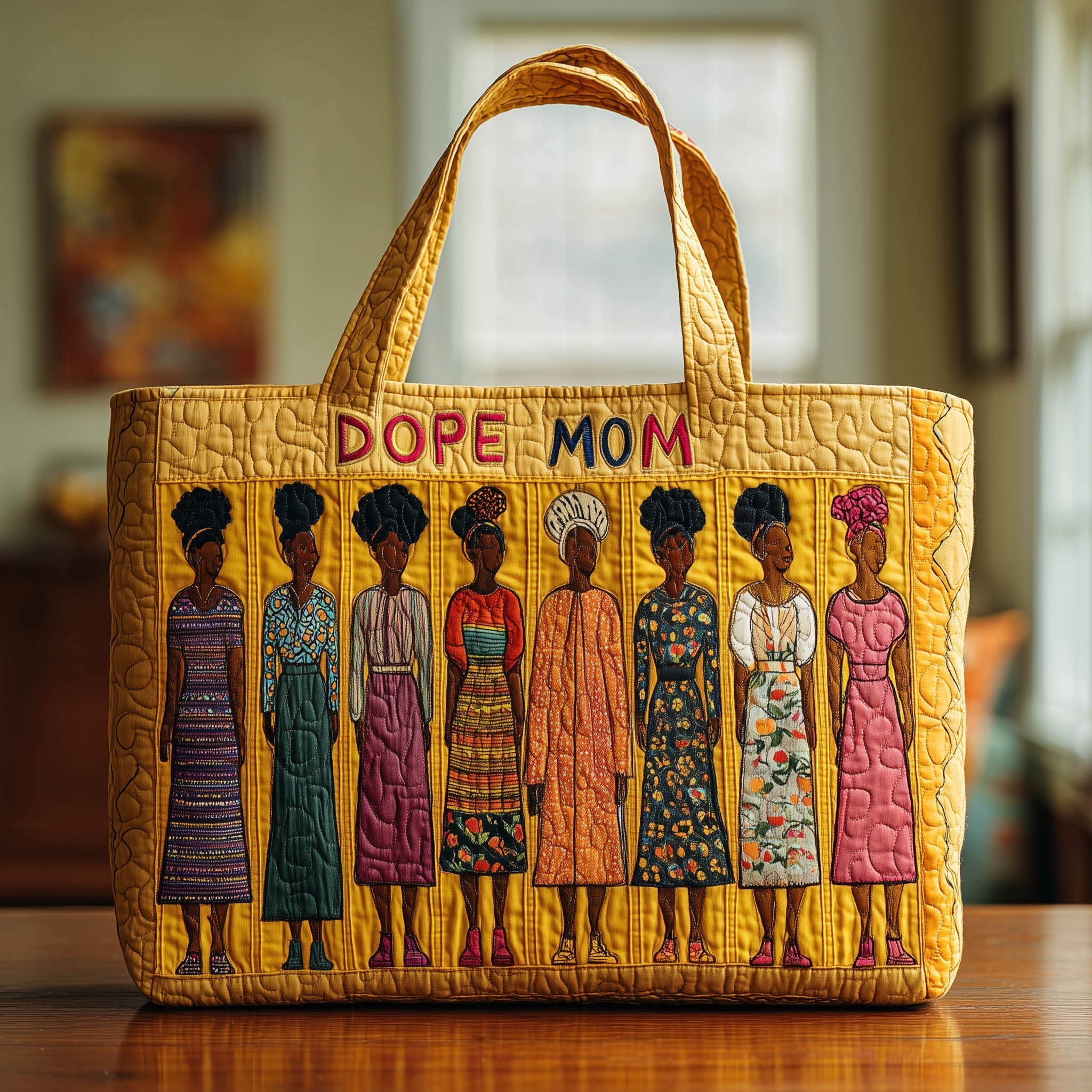 Dope Mom Quilted Tote Bag GFTOTL3861