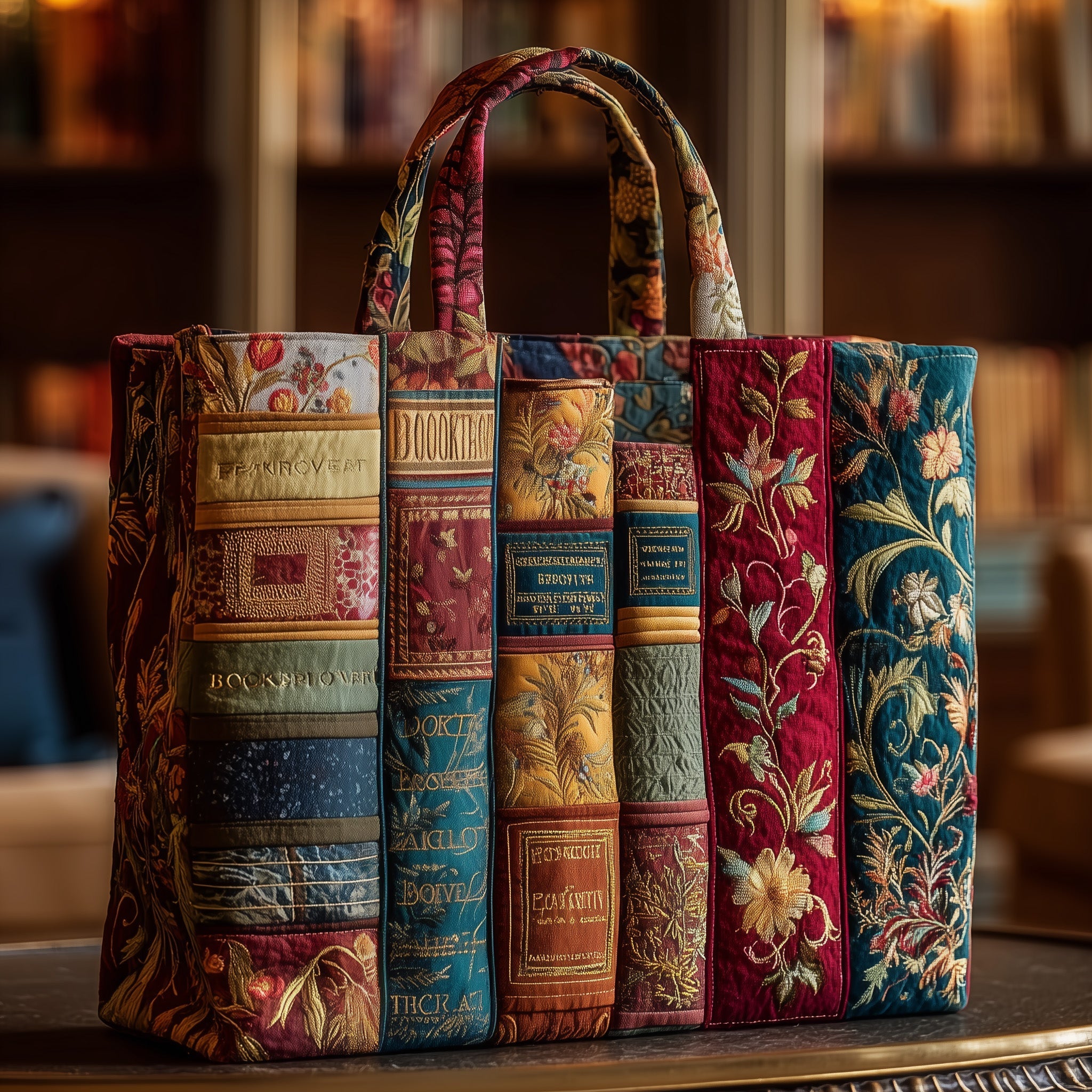 Booktrovert Quilted Tote Bag GFTOTL3917