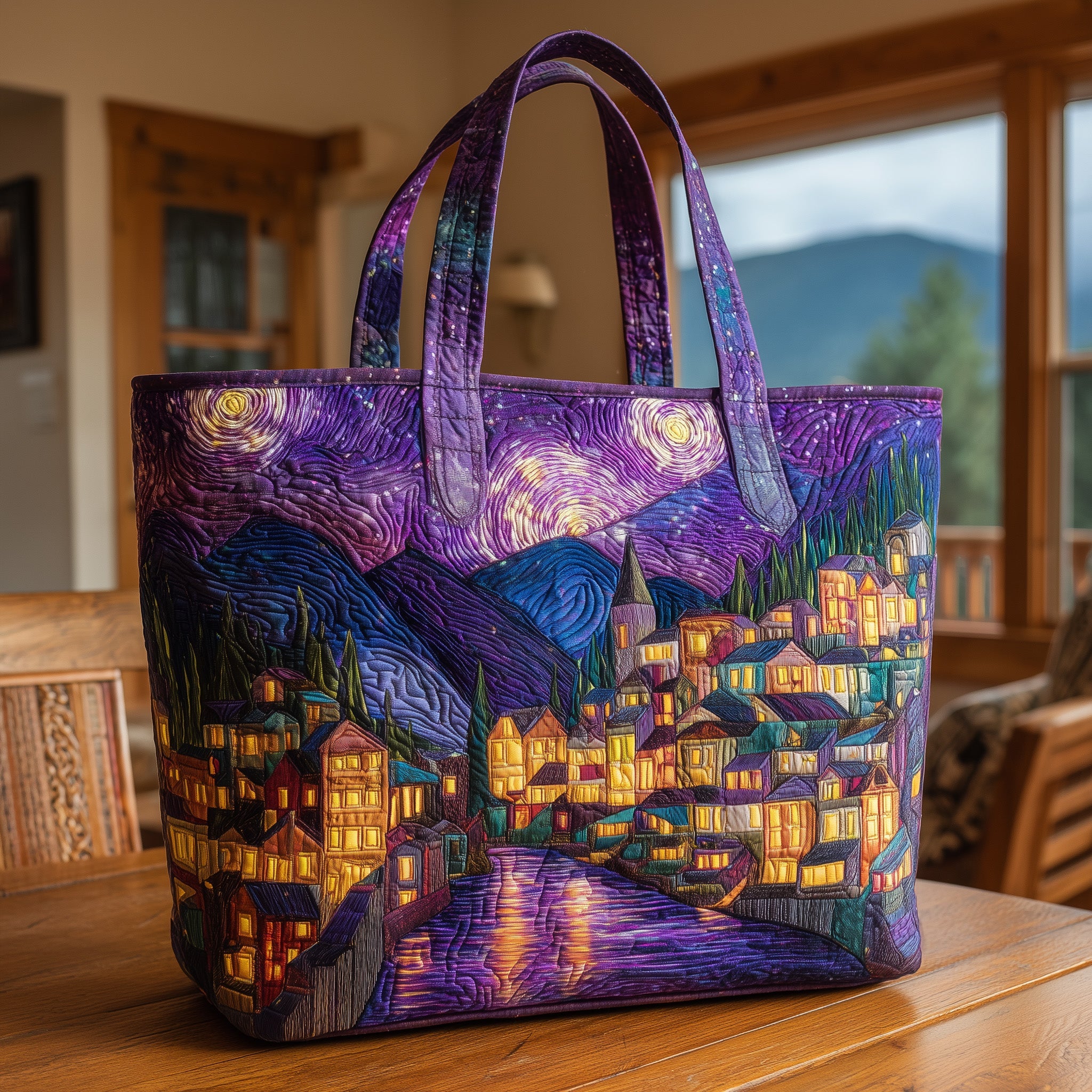 City of Starlight Quilted Tote Bag GFTOTL3928