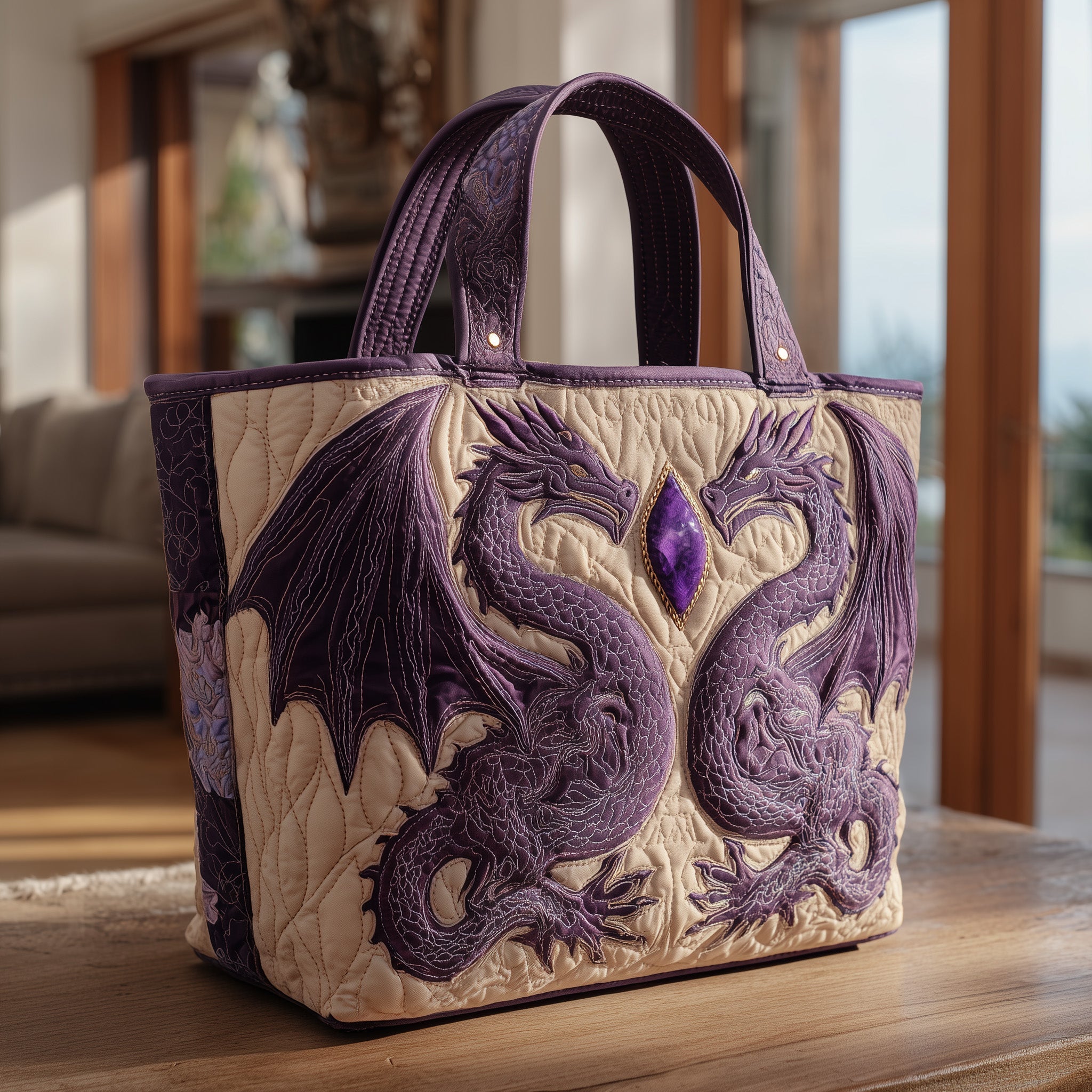 Dragon Stone Quilted Tote Bag GFTOTL4025