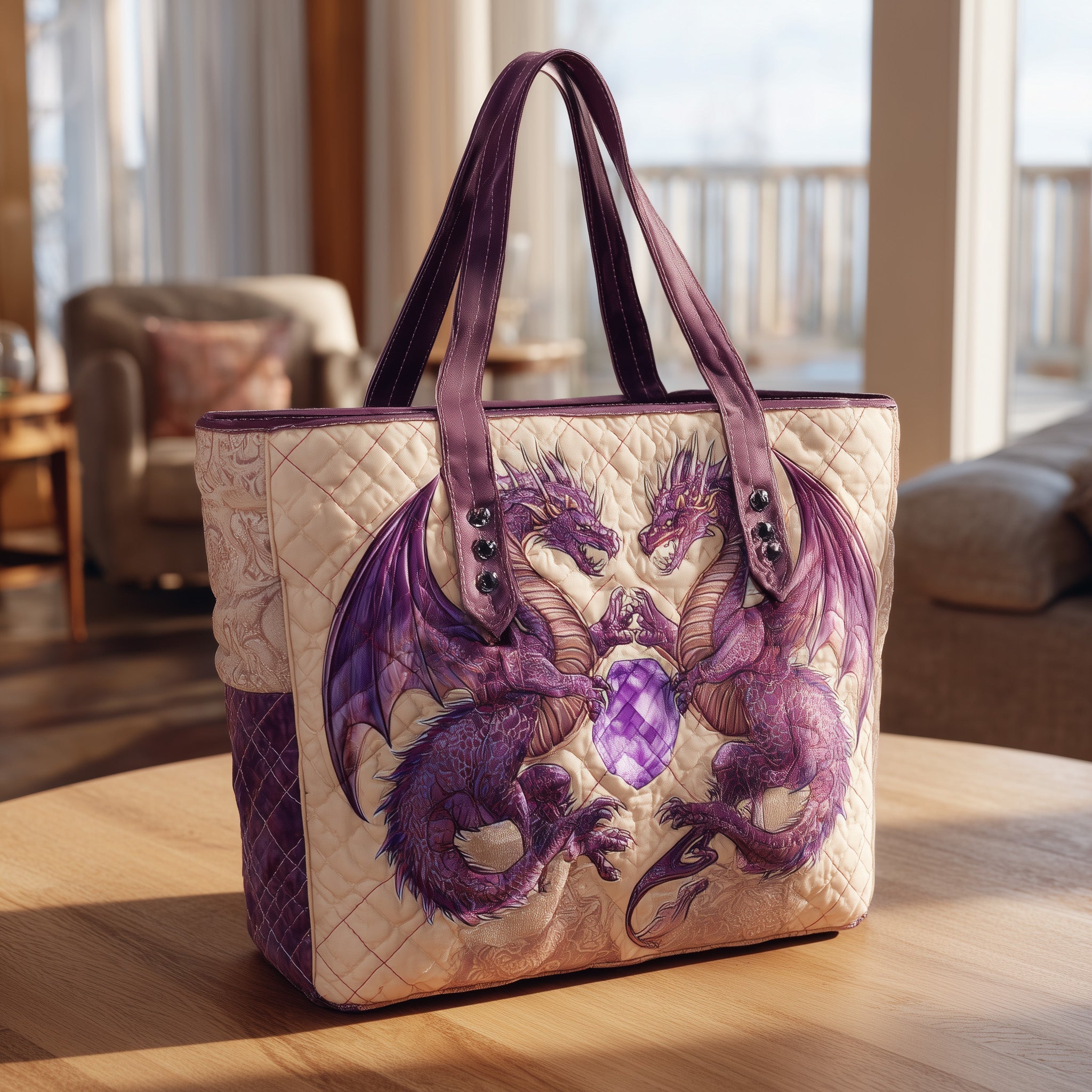 Dragon Stone Quilted Tote Bag GFTOTL4028