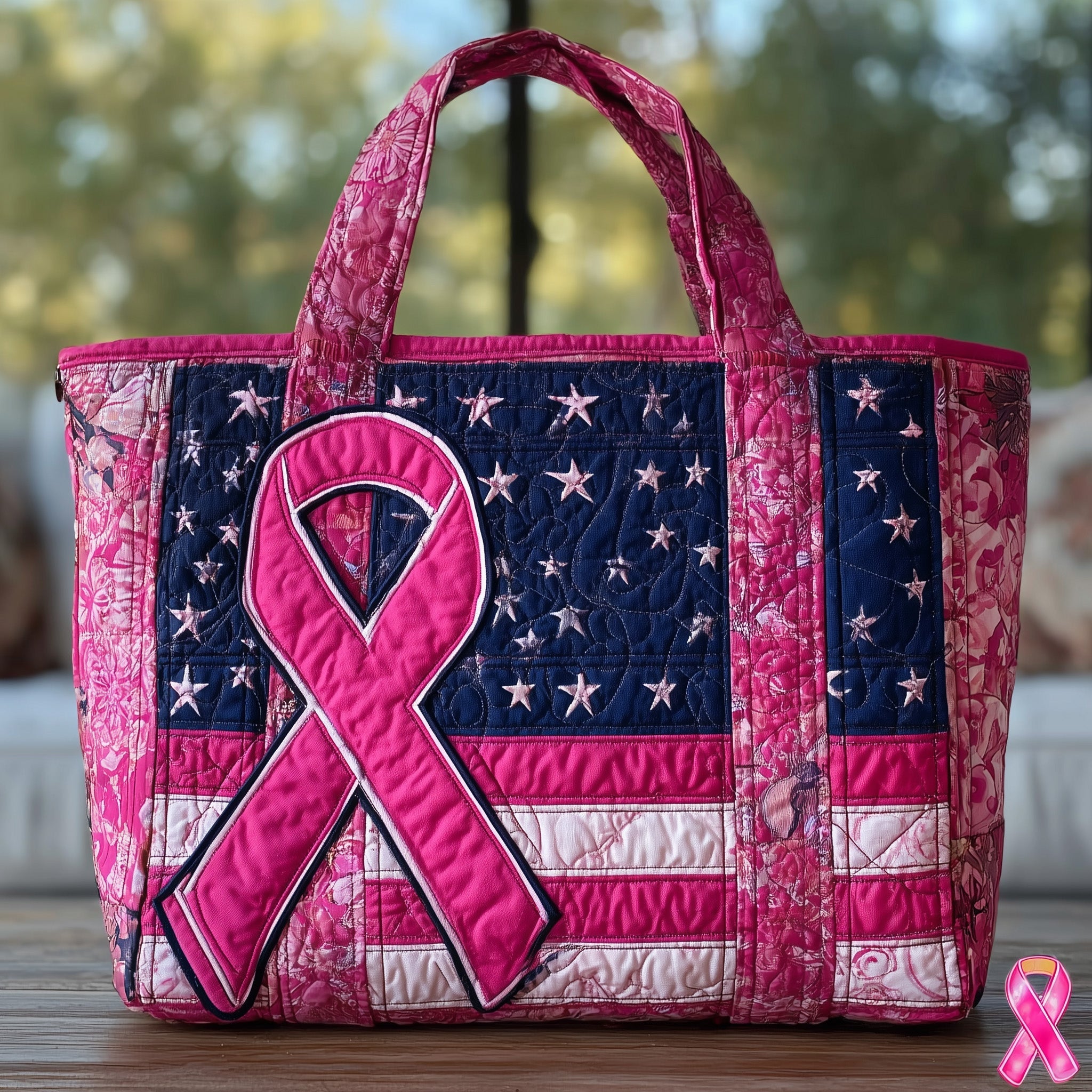 Brave Stripes Quilted Tote Bag GFTOTL4158