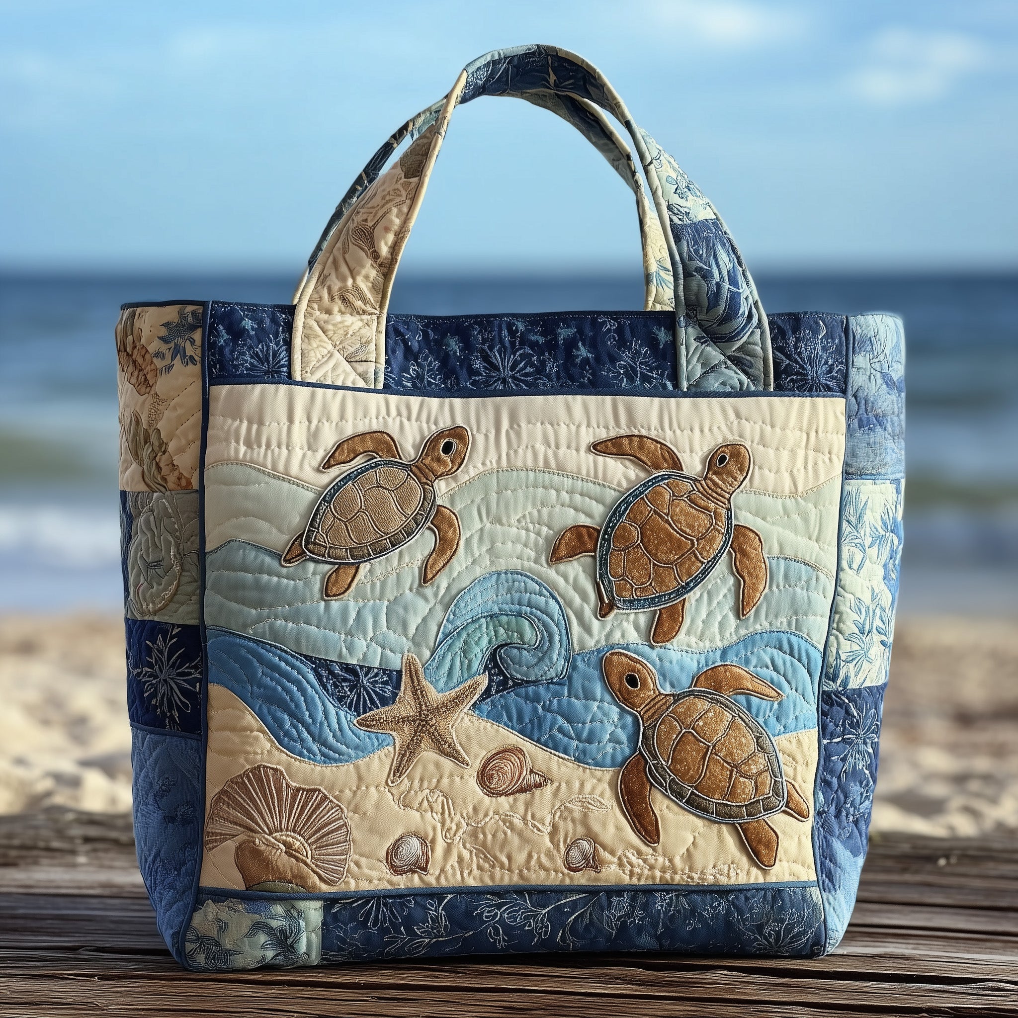 Coastal Breeze Quilted Tote Bag GFTOTL4285
