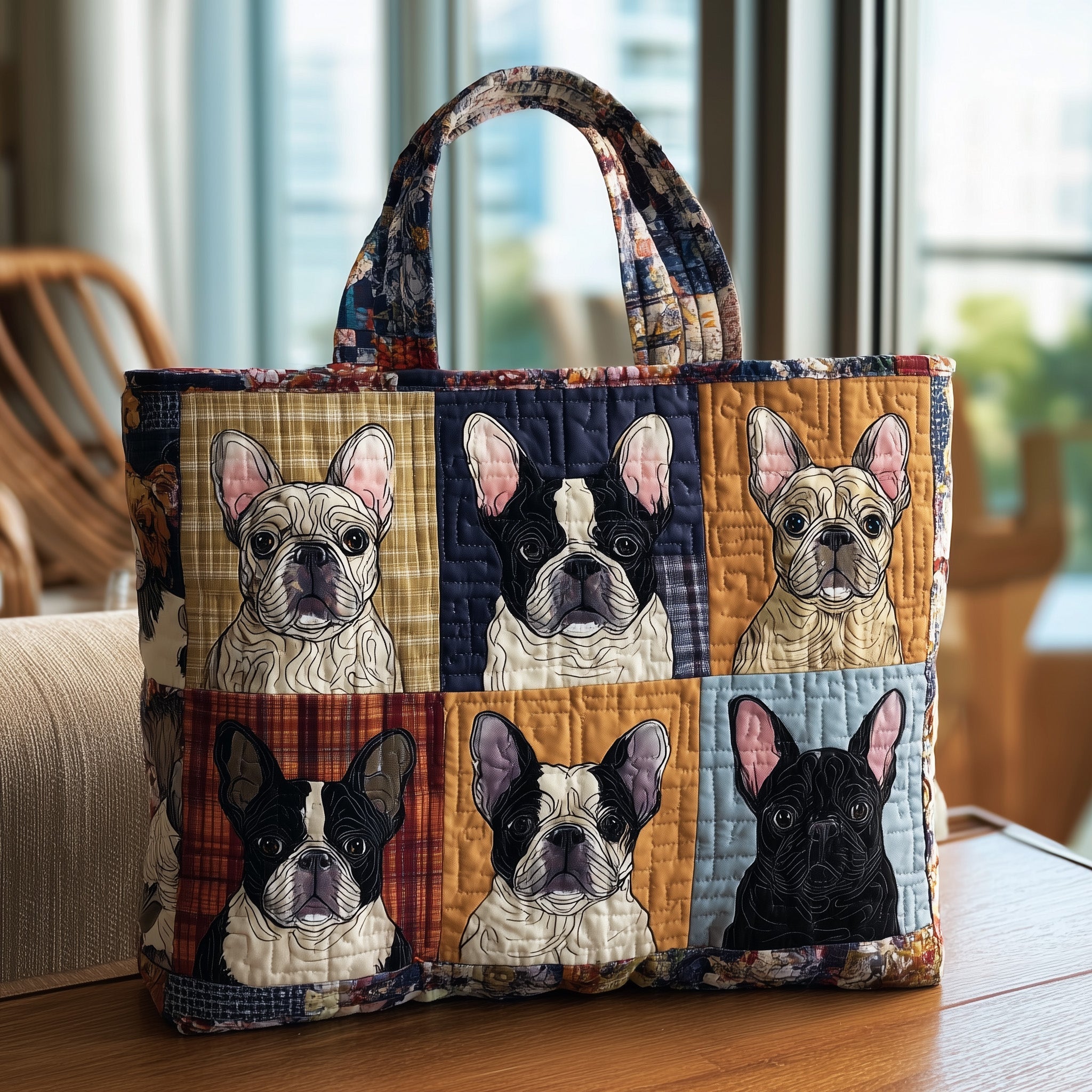 French Bulldog Quilted Tote Bag GFTOTL4412