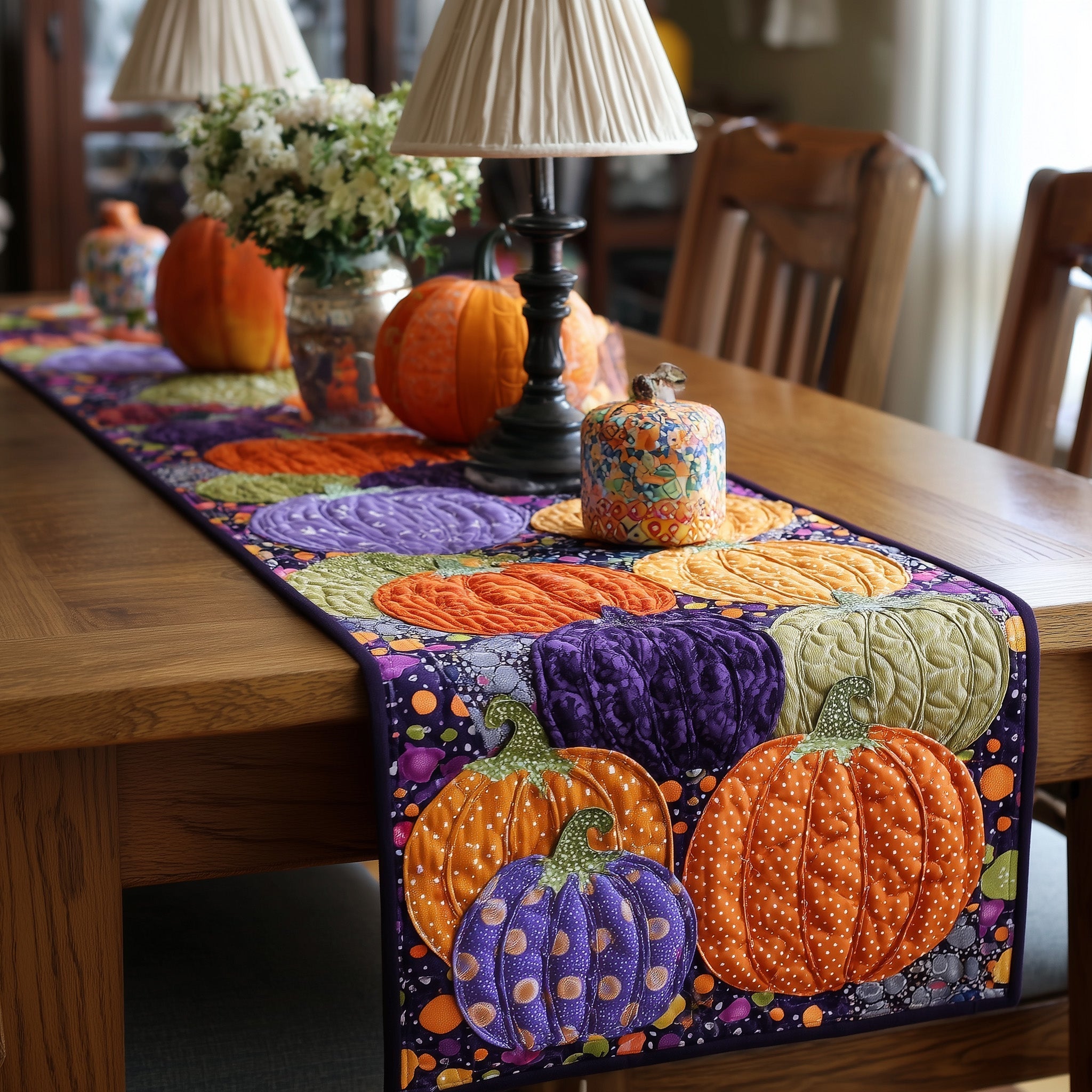 Pumpkin Spice Quilted Table Runner GFTOTL4538