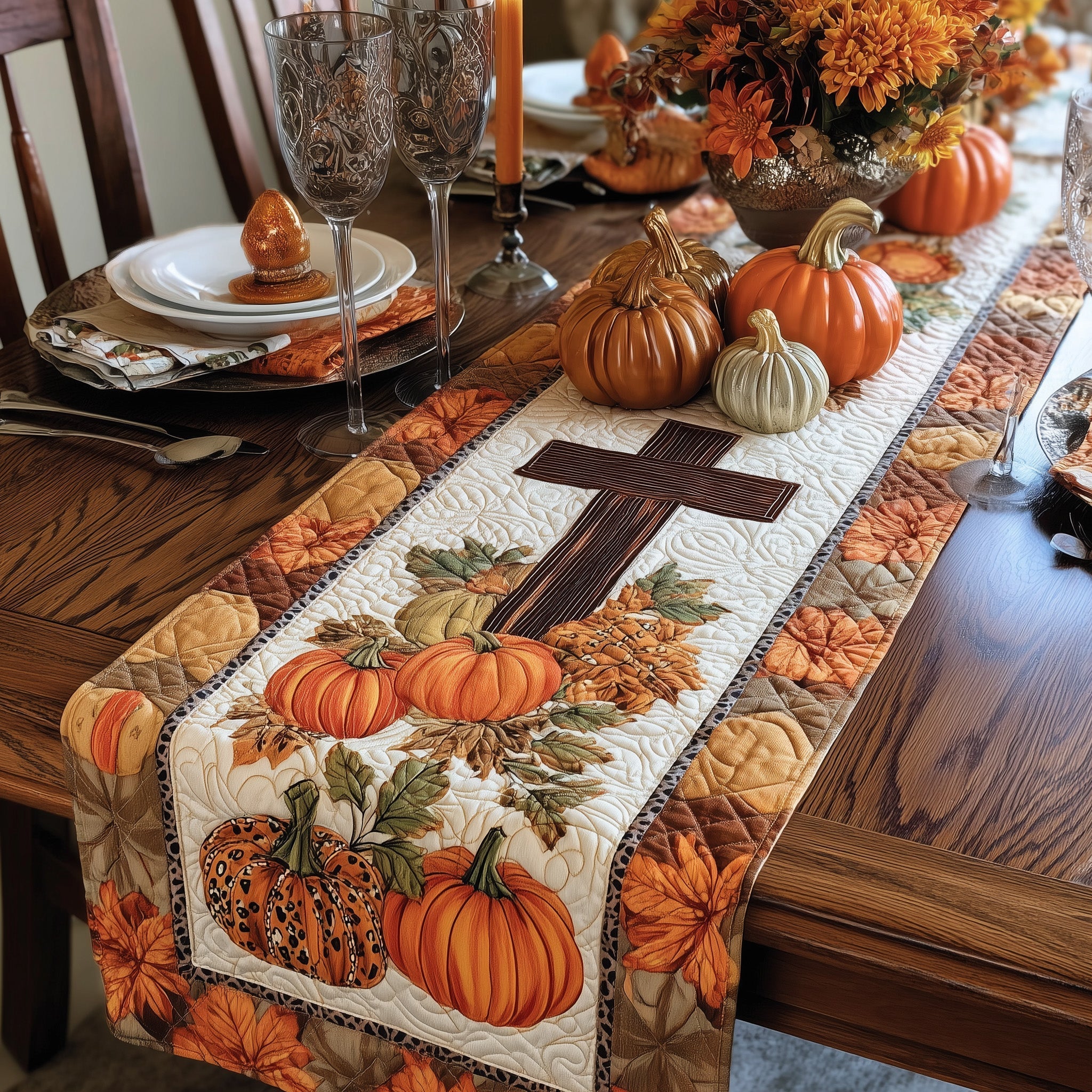 Fall For Jesus Quilted Table Runner GFTOTL4539