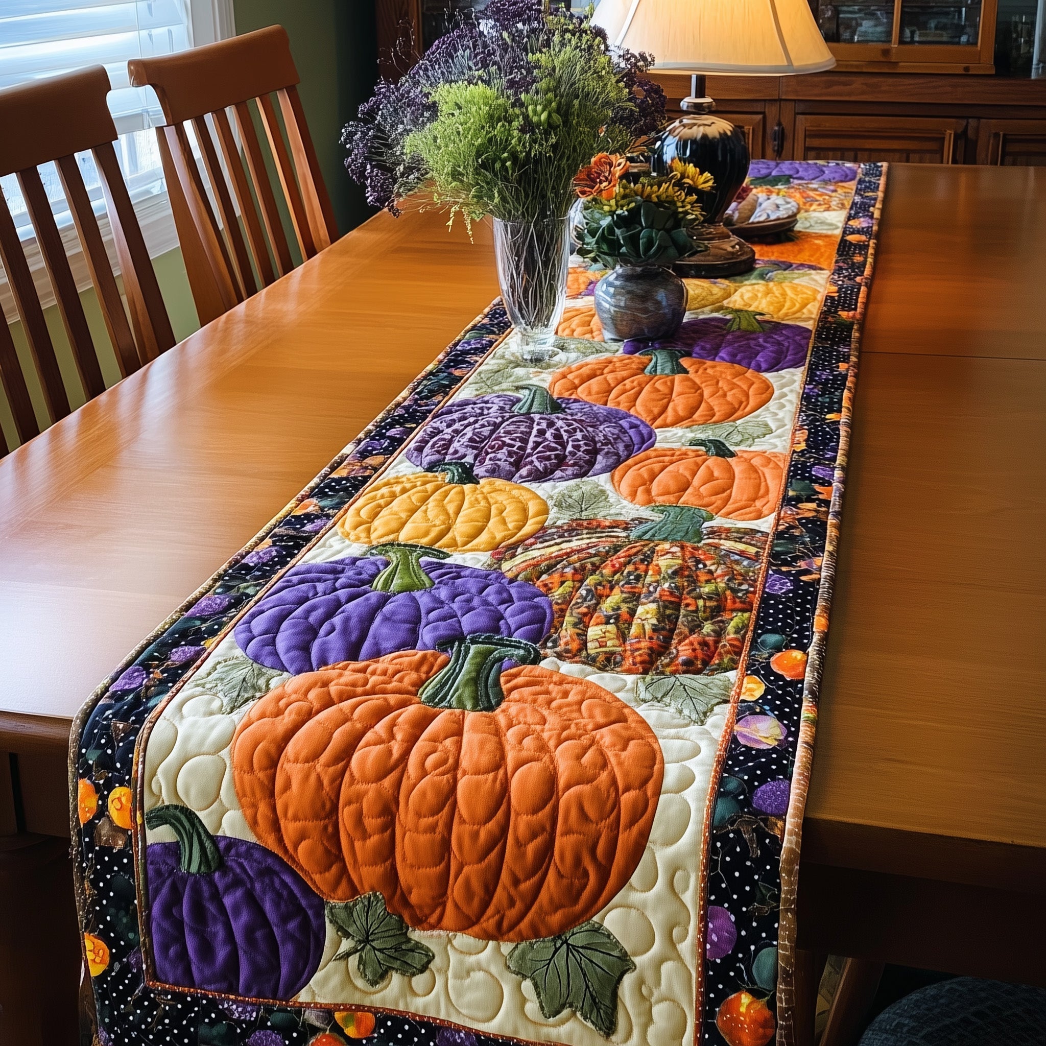Pumpkin Spice Quilted Table Runner GFTOTL4542